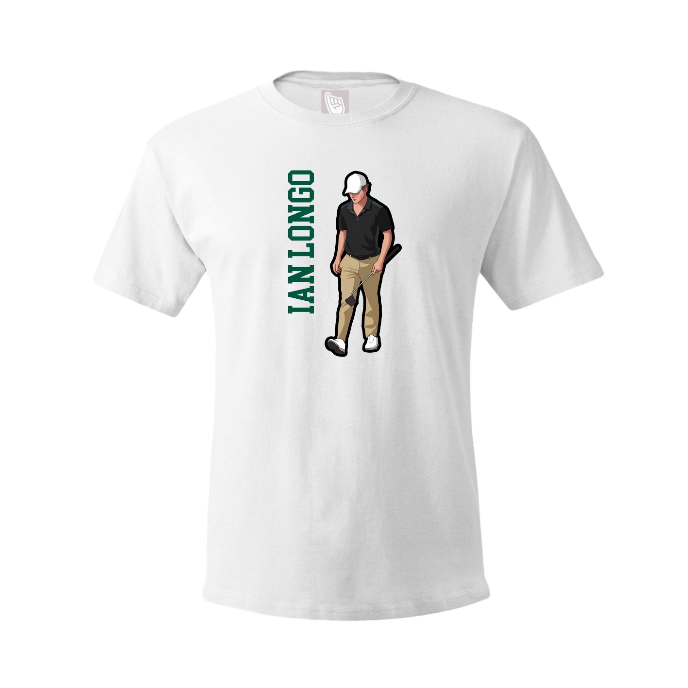 Tee — Name Vertical in White