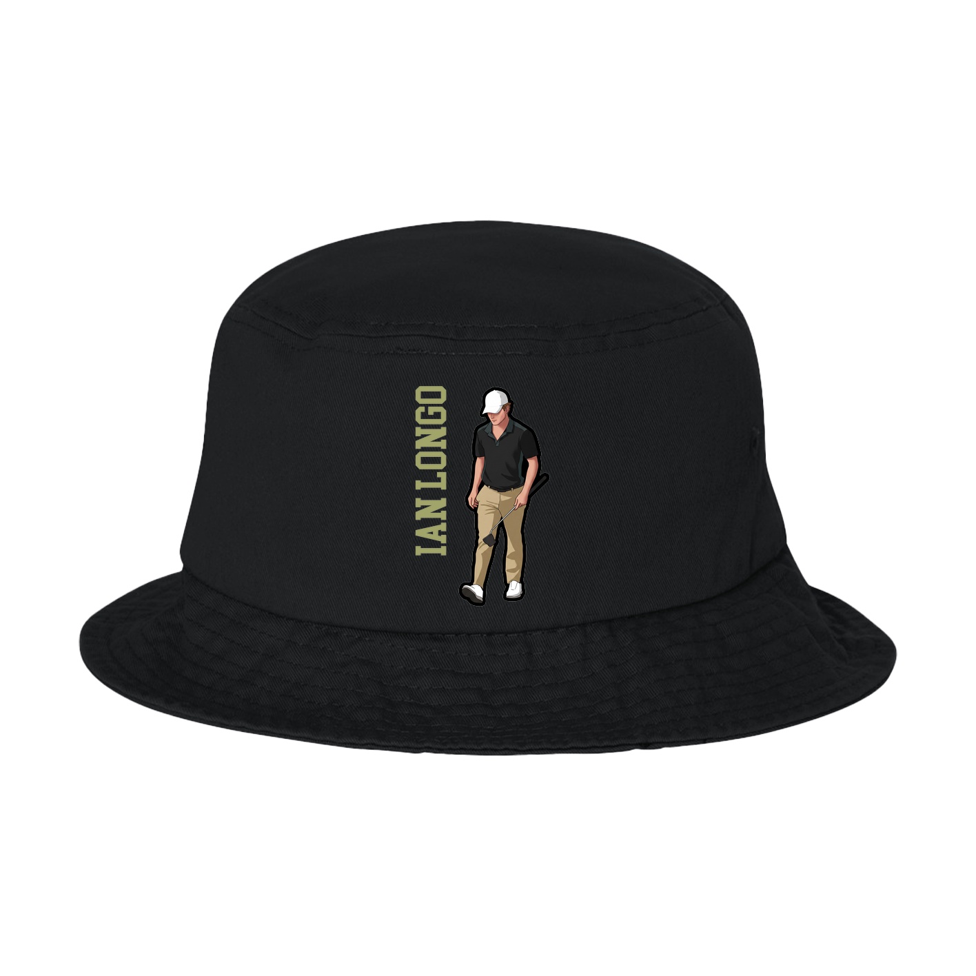 Bucket Cap — Name Vertical in Black