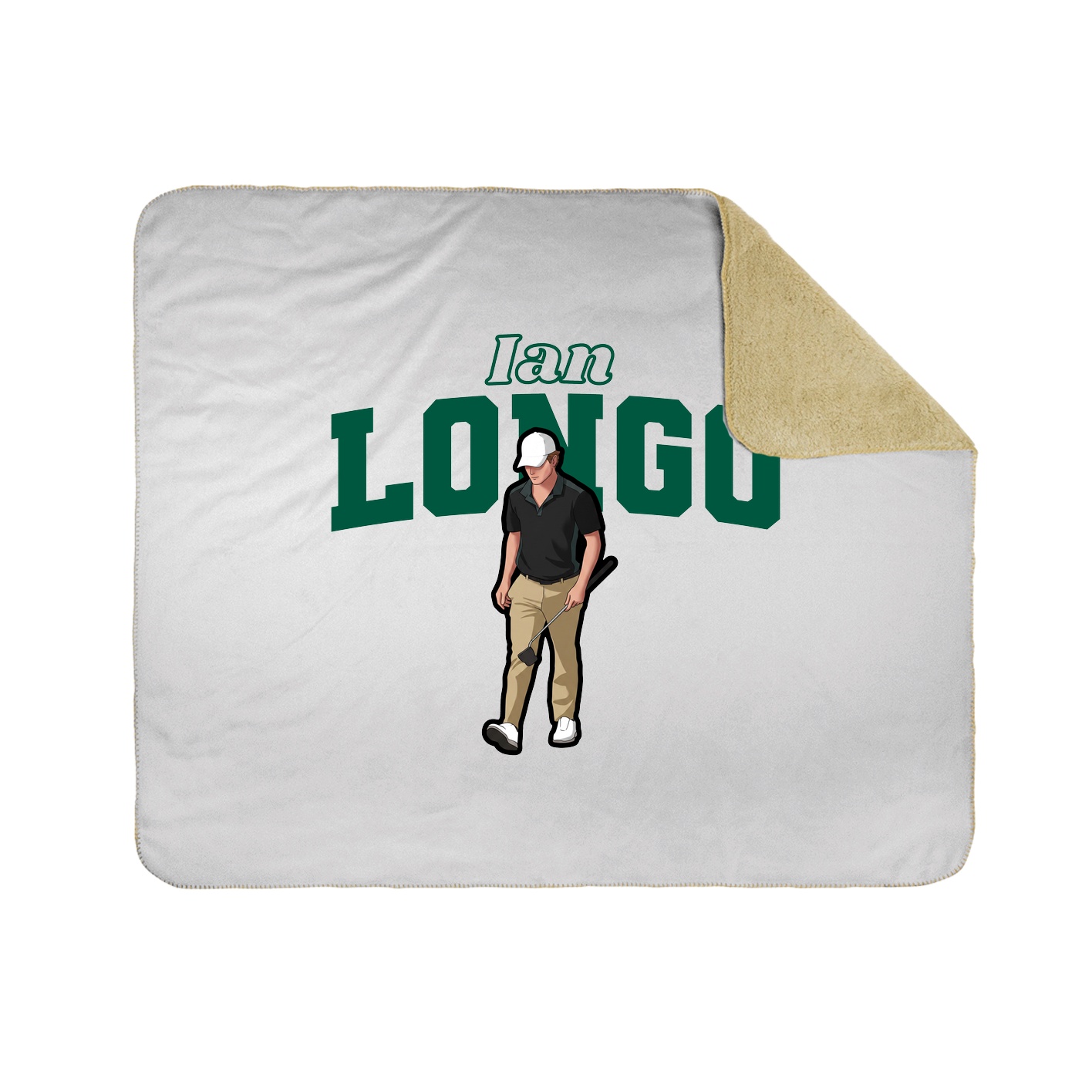 Throw Blanket — Name Arch in White