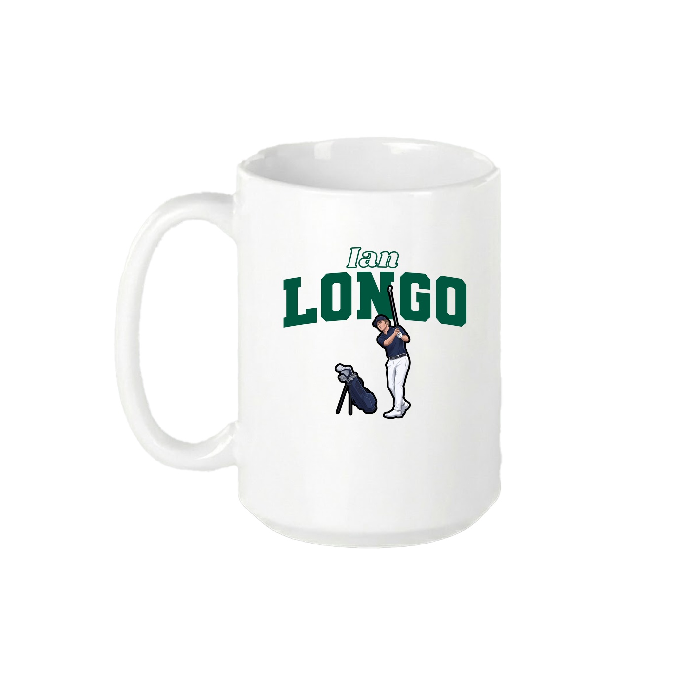 15oz Coffee Mug — Name Arch in White