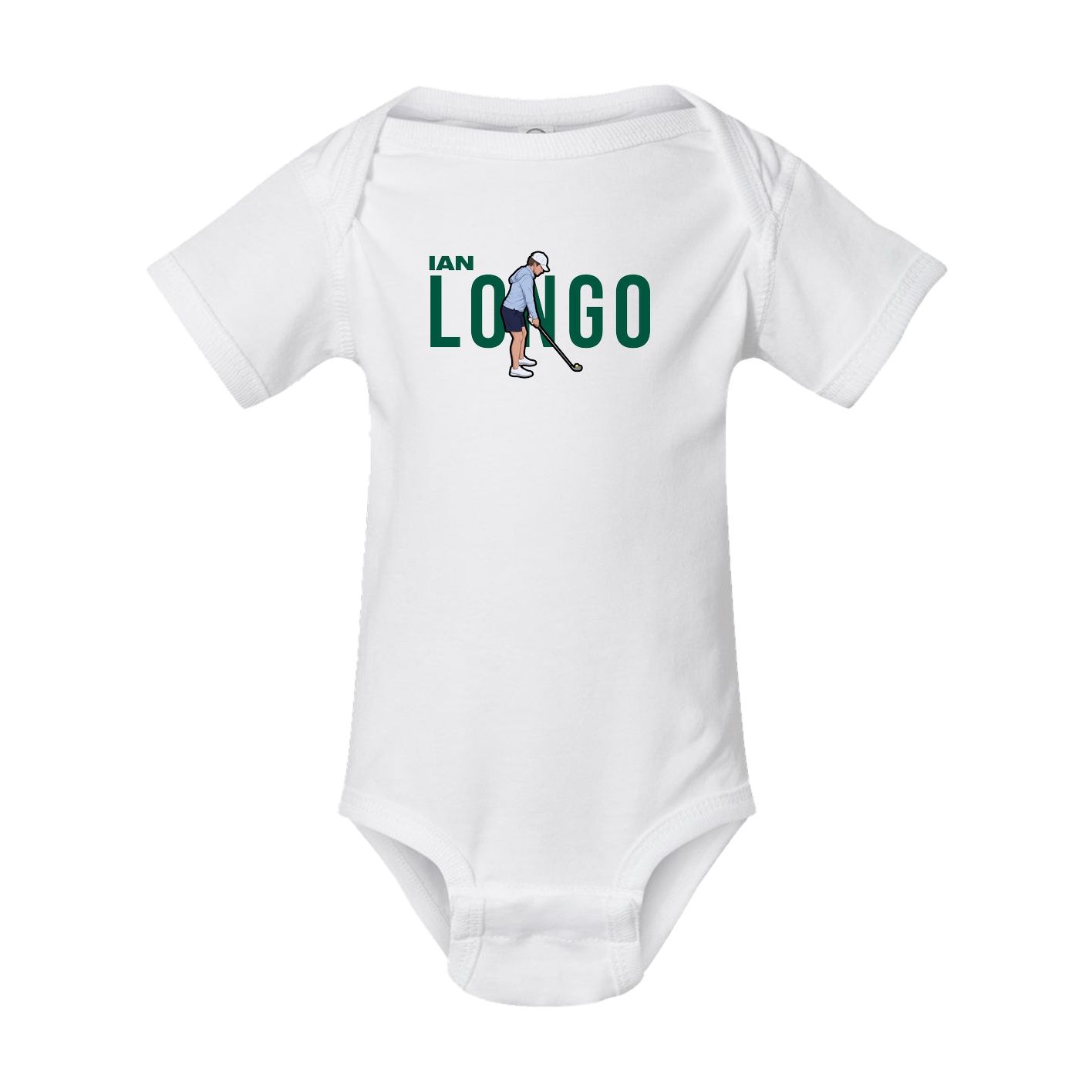 Baby Onesie — Player Name in White