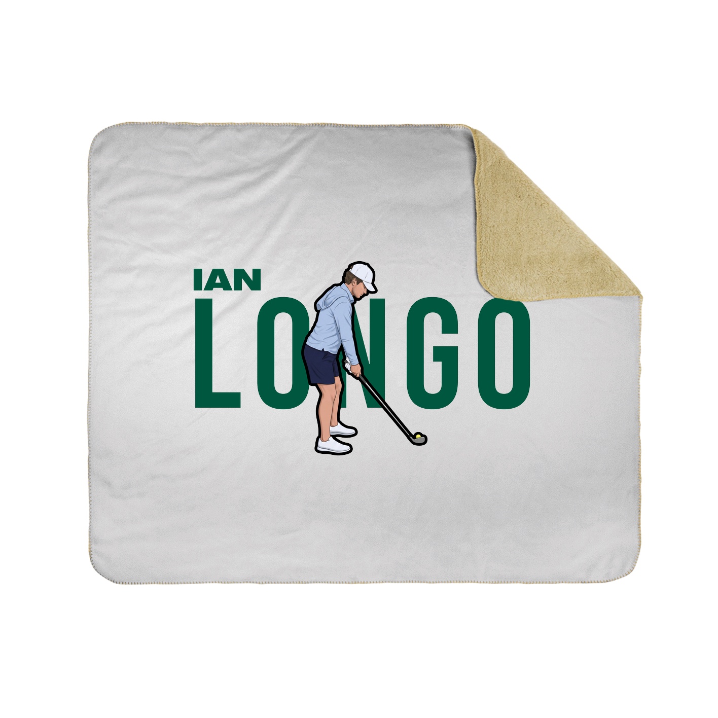 Throw Blanket — Player Name in White
