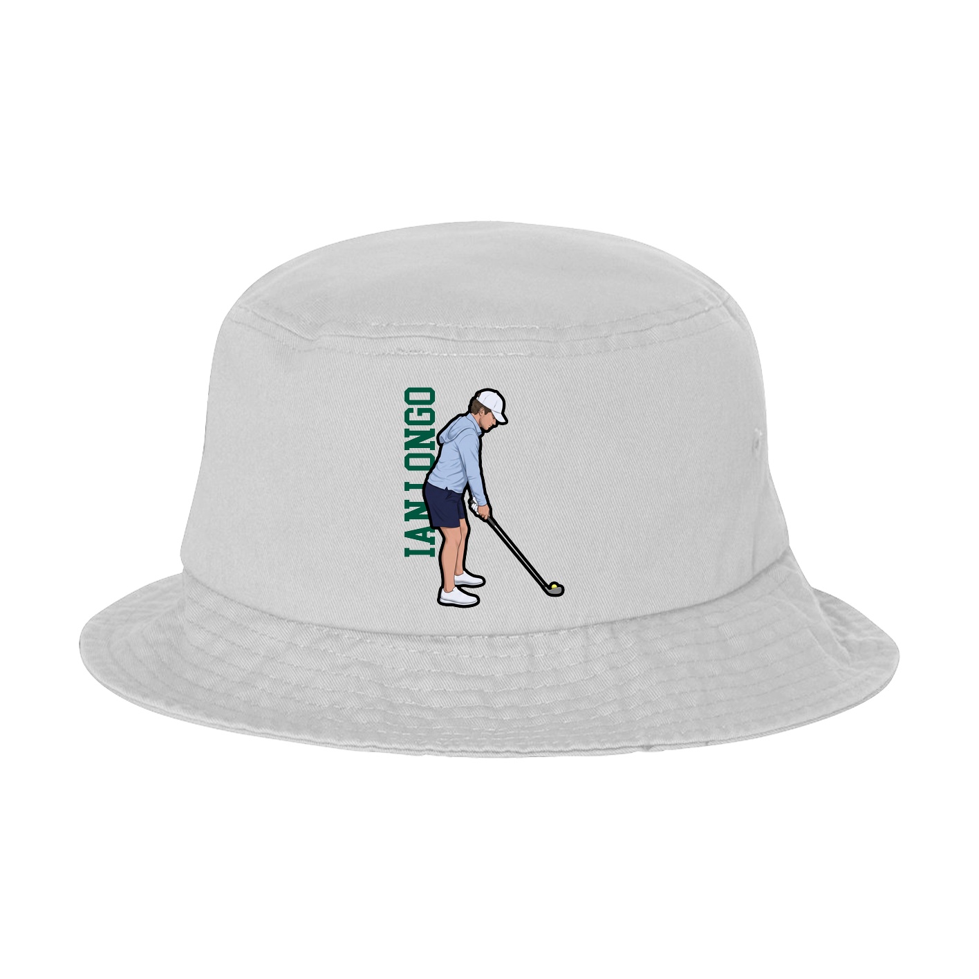 Bucket Cap — Name Vertical in White