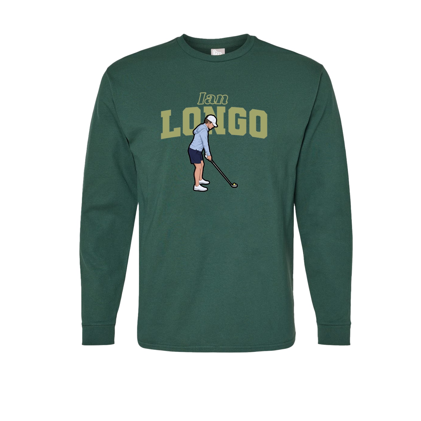 Long Sleeve Tee — Name Arch in Green