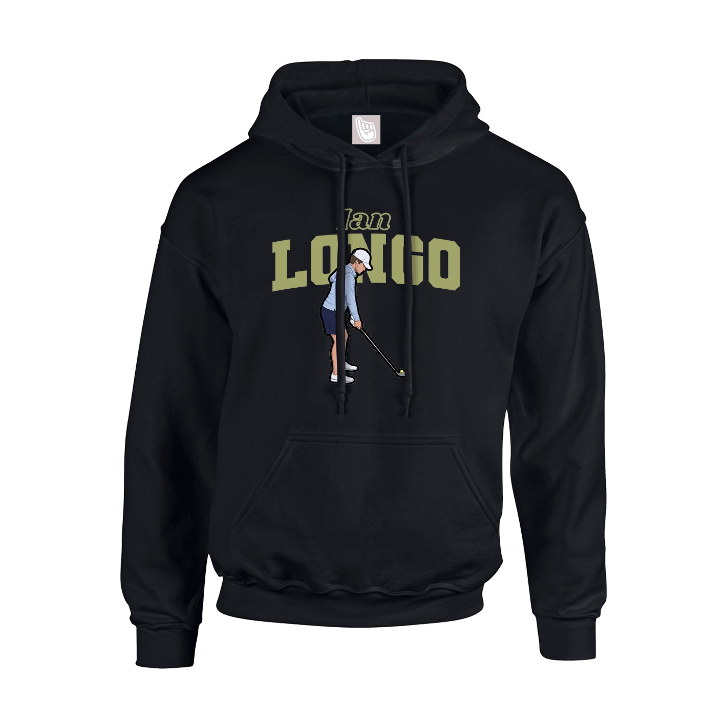 Youth Hoodie — Name Arch in Black