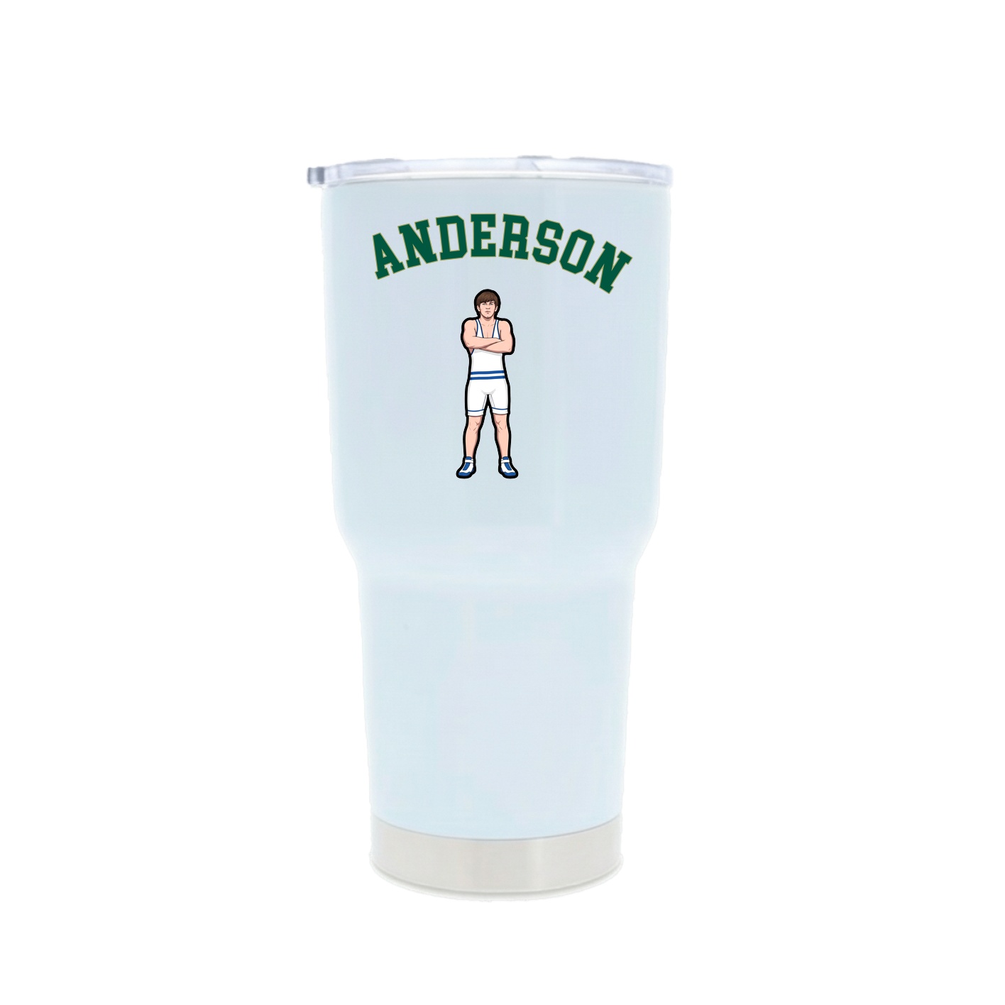30oz Stainless Steel Tumbler — Shirsey Arch in White