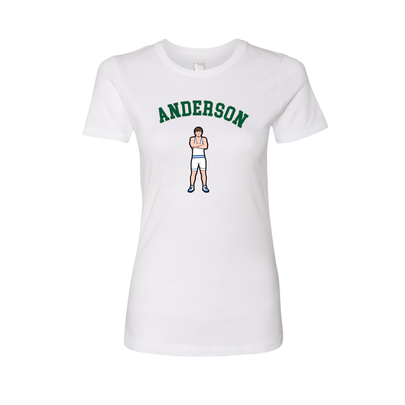 Fitted Women's Tee — Shirsey Arch in White