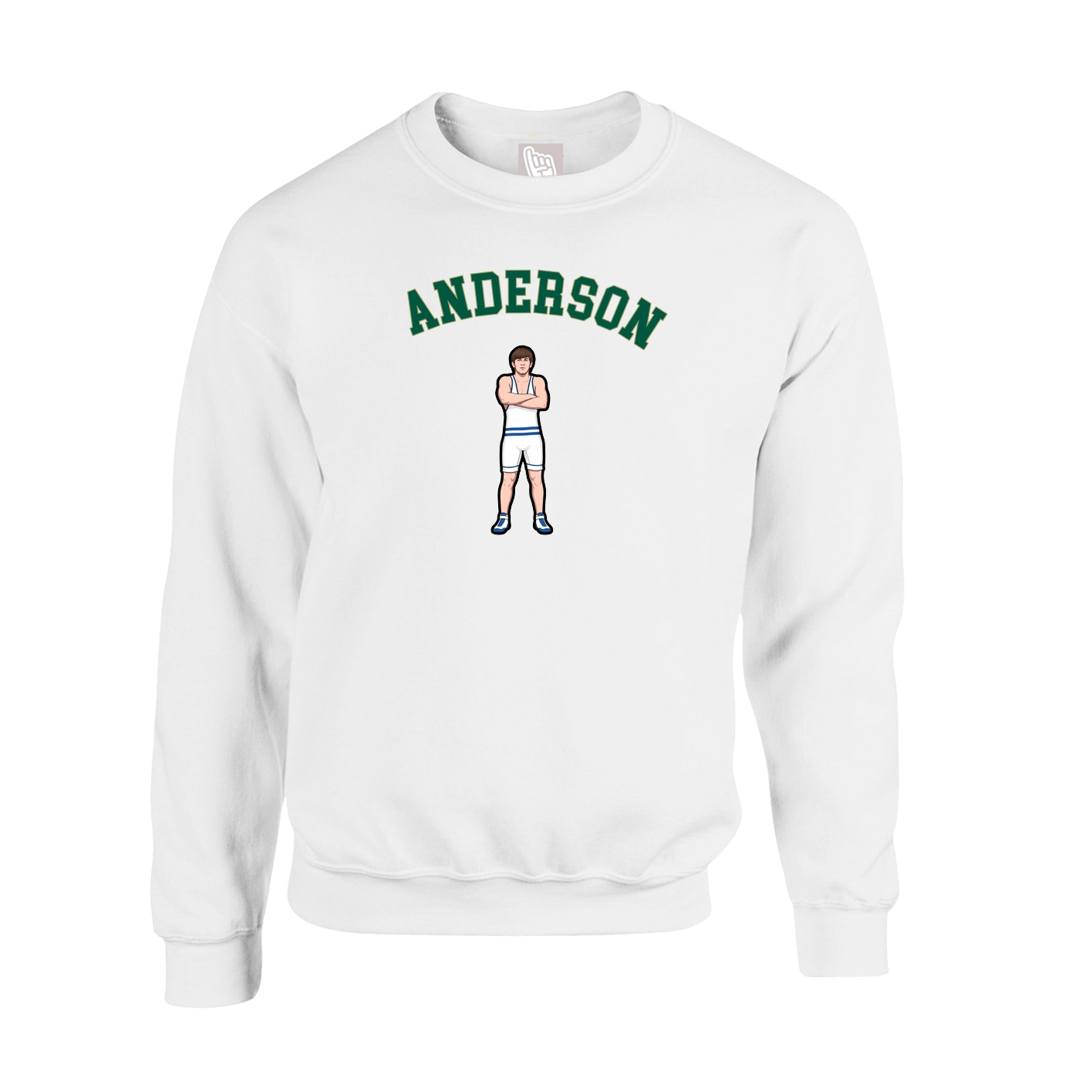 Fleece Crew — Shirsey Arch in White