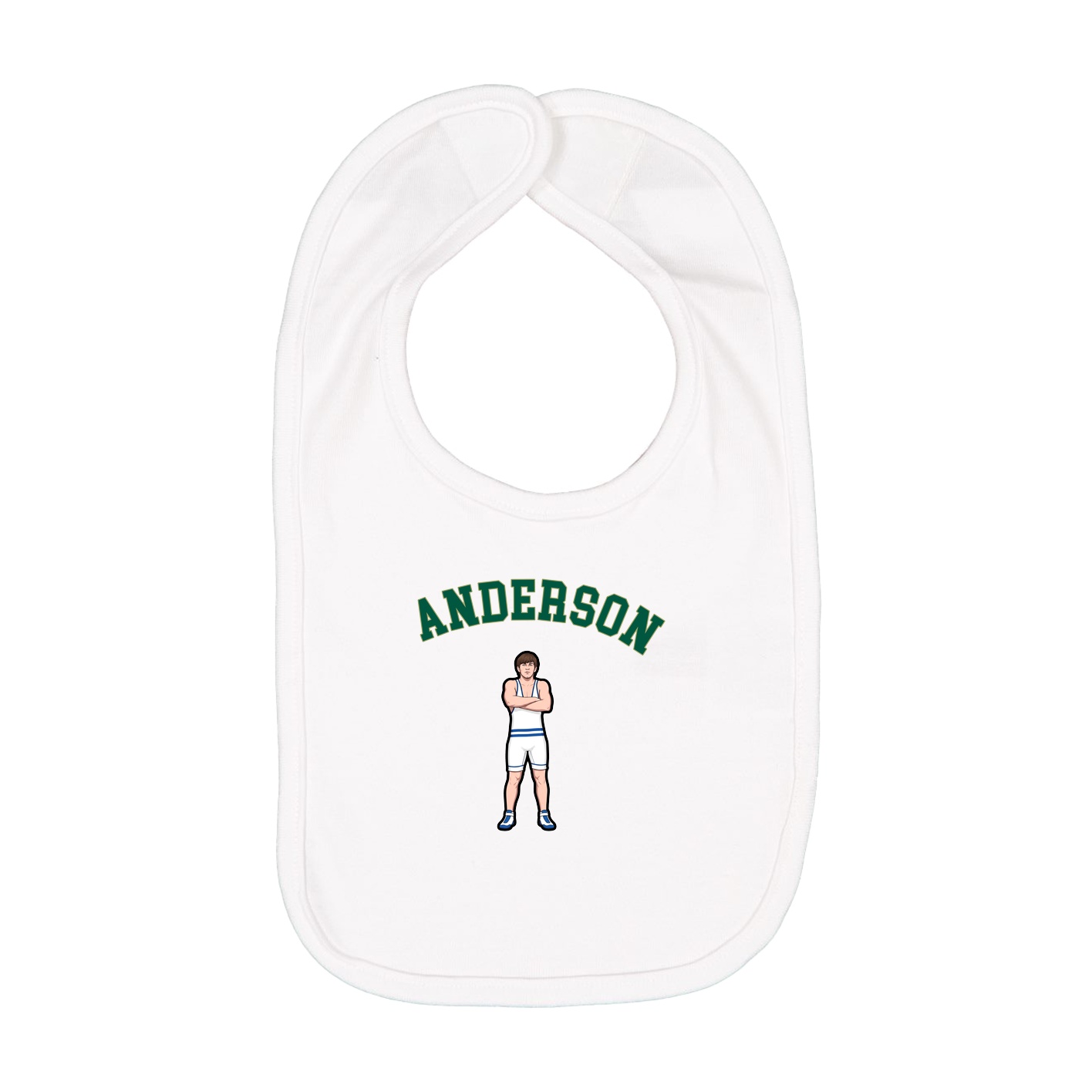 Infant Bib — Shirsey Arch in White