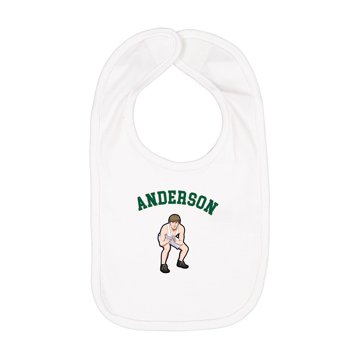 Infant Bib — Shirsey Arch in White