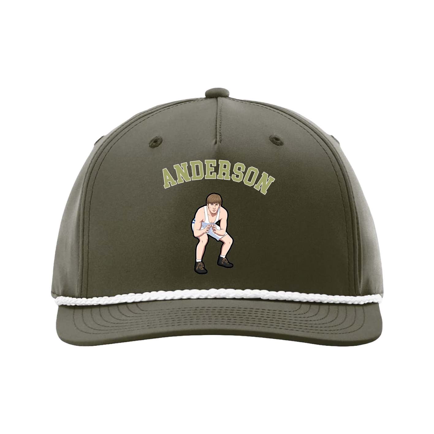 Five-Panel Classic Rope Cap — Shirsey Arch in Green