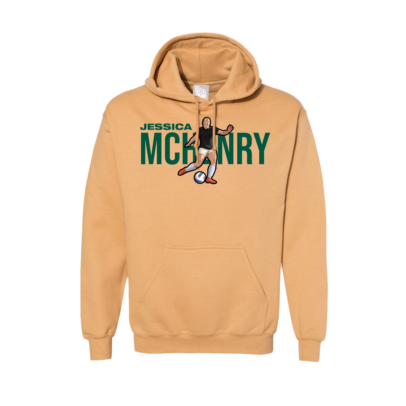 Hoodie — Player Name in Vegas Gold