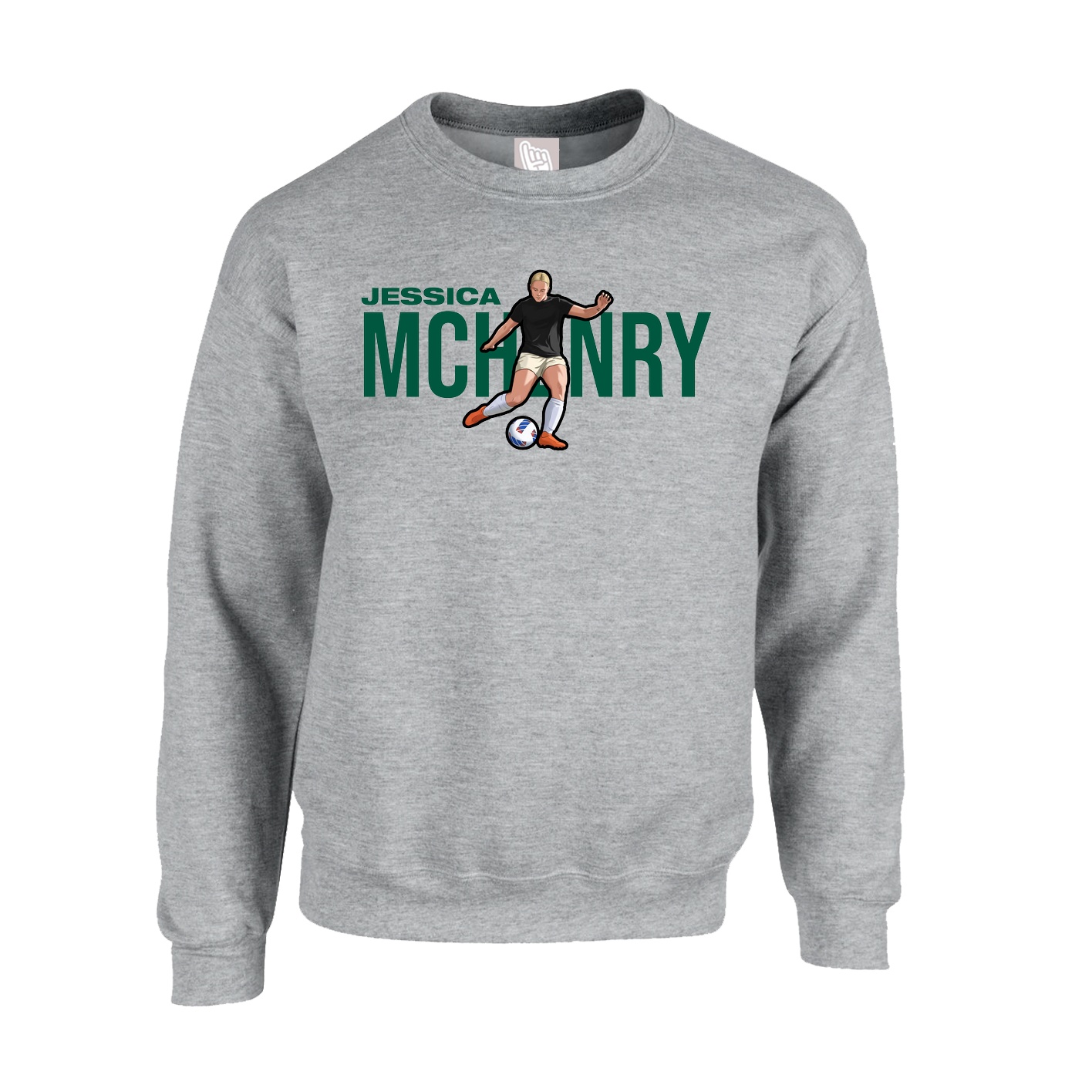 Fleece Crew — Player Name in Grey