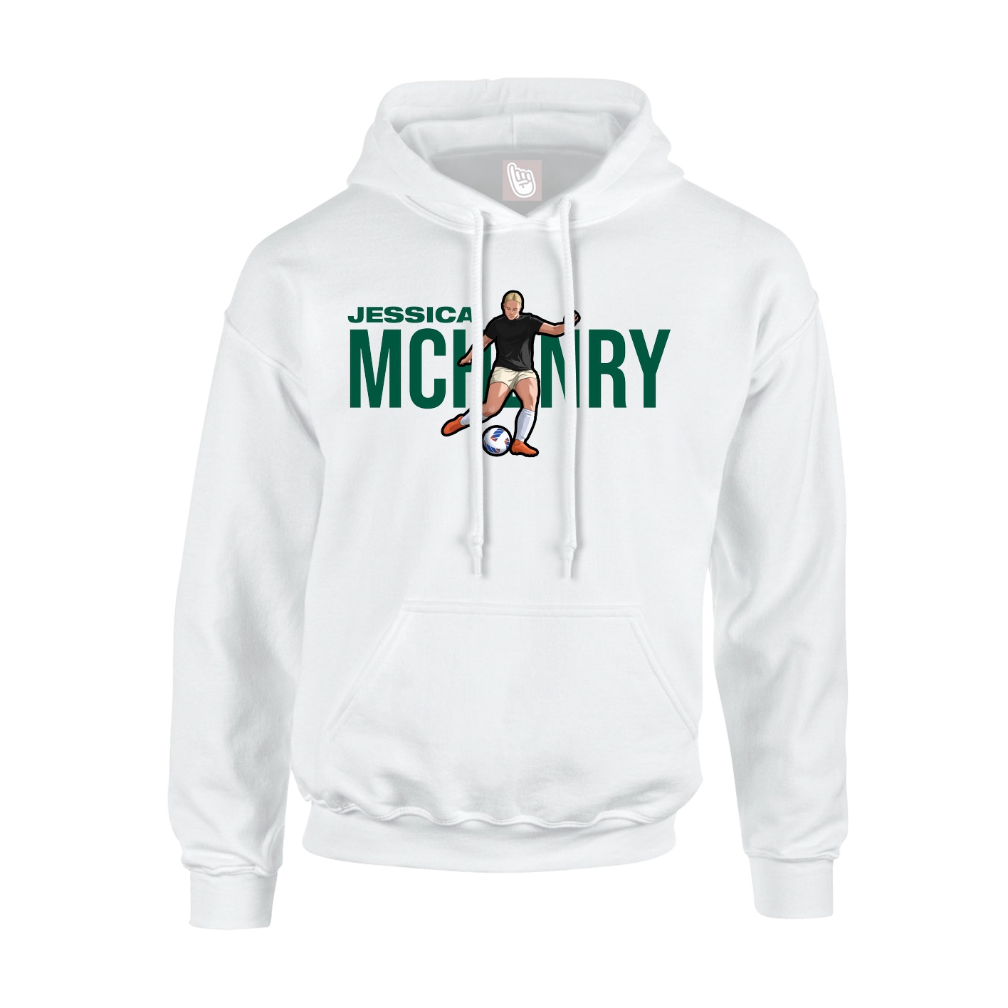 Youth Hoodie — Player Name in White
