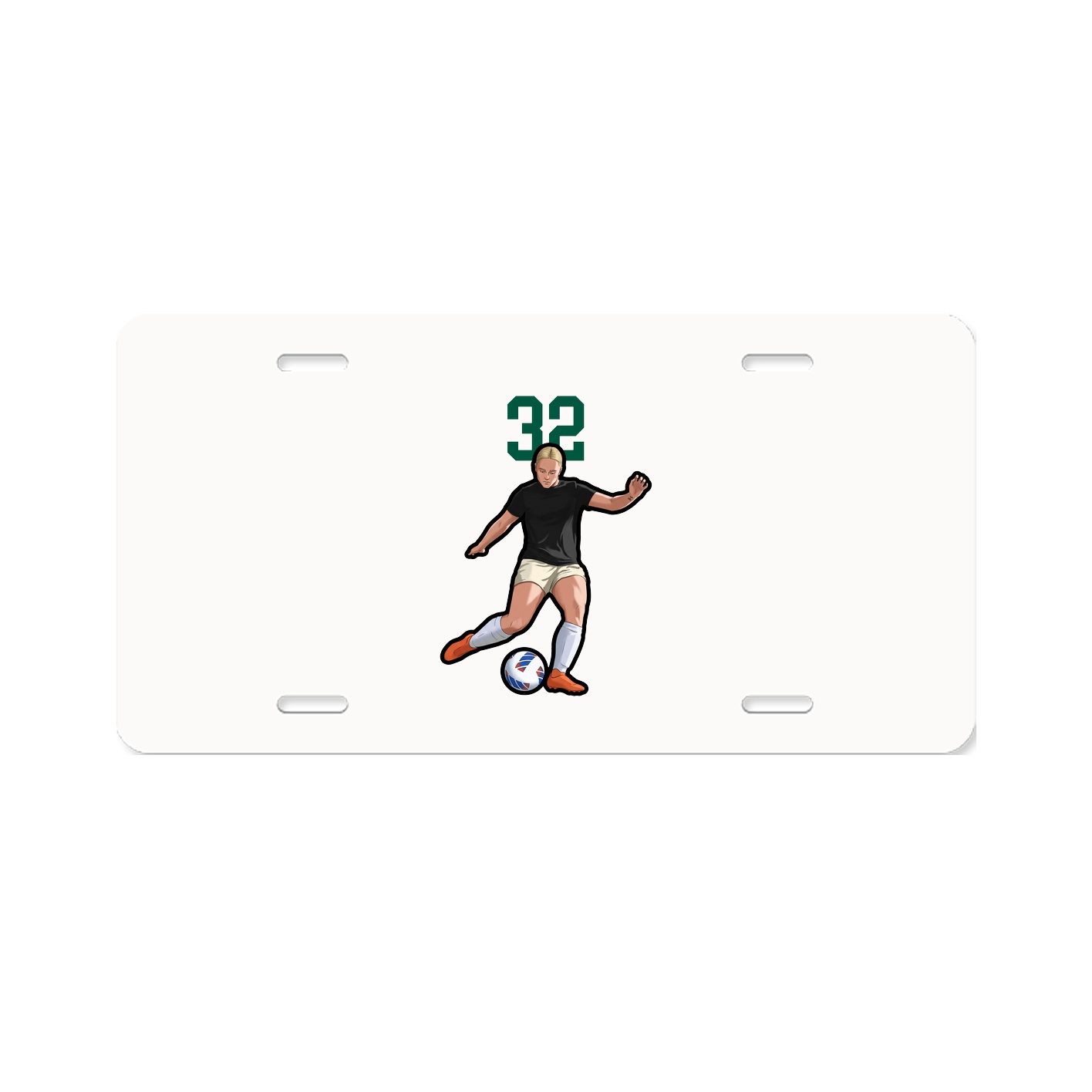 License Plate — Number Top in Classic