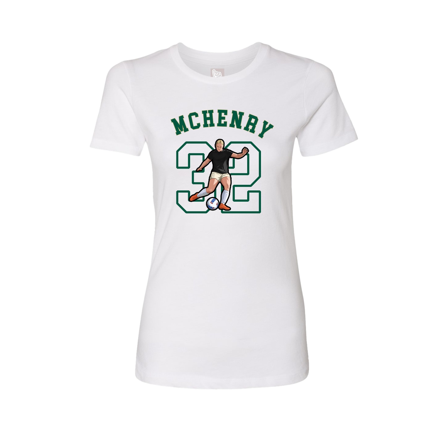 Fitted Women's Tee — Shirsey Arch in White
