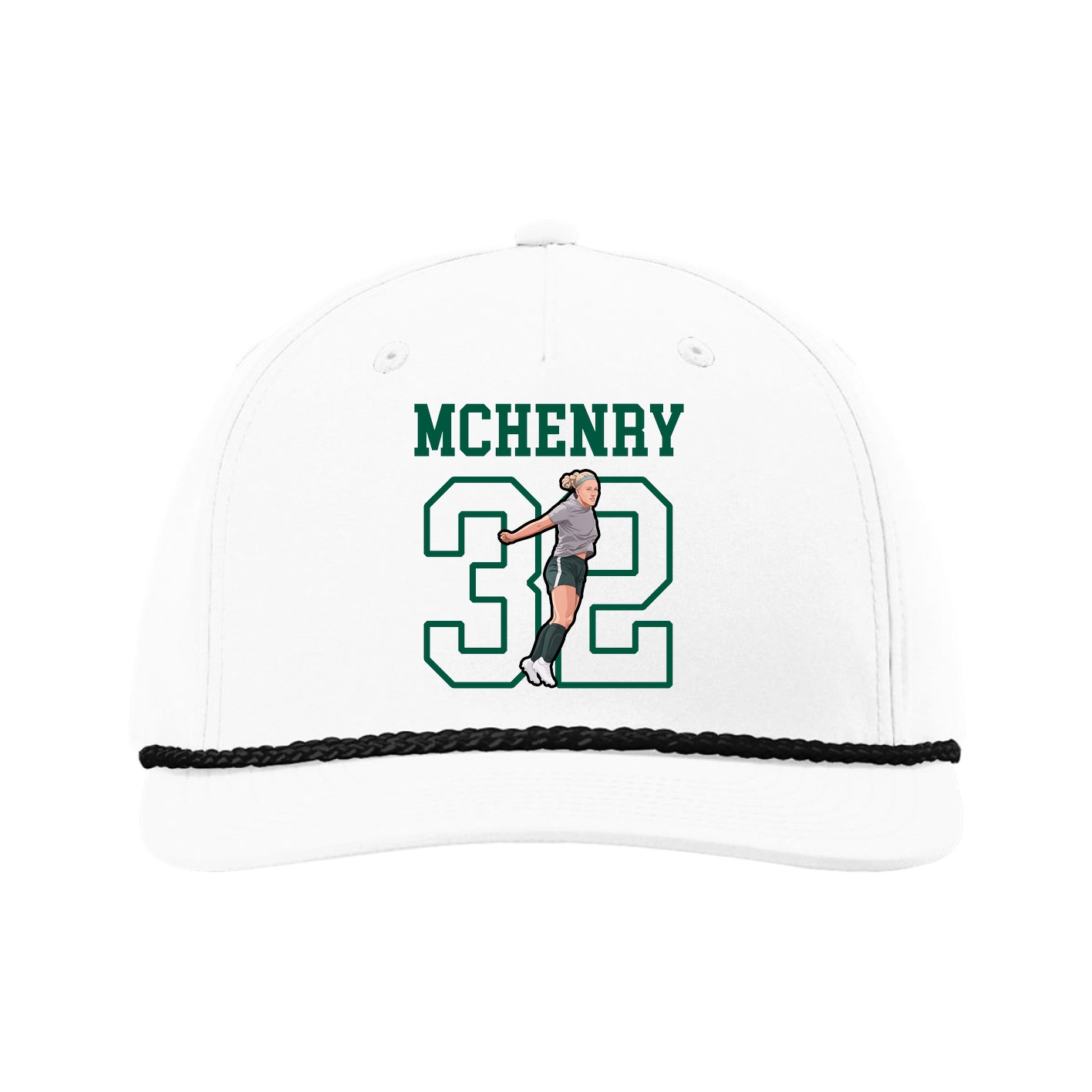 Five-Panel Classic Rope Cap — Shirsey in White