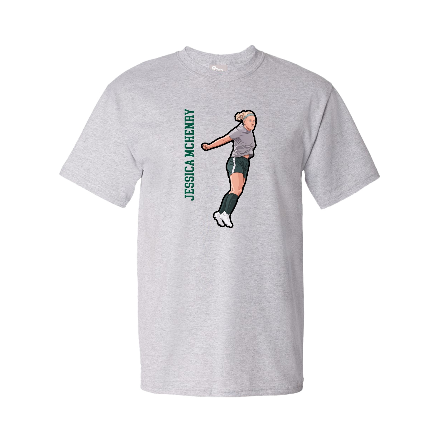 Tee — Name Vertical in Grey