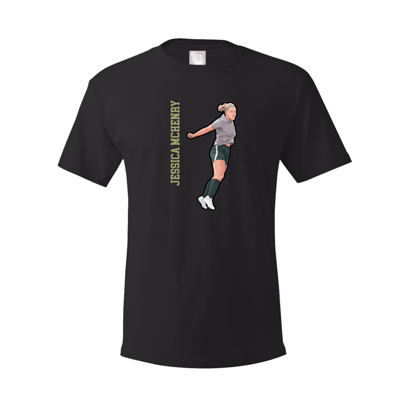 Youth Tee — Name Vertical in Black