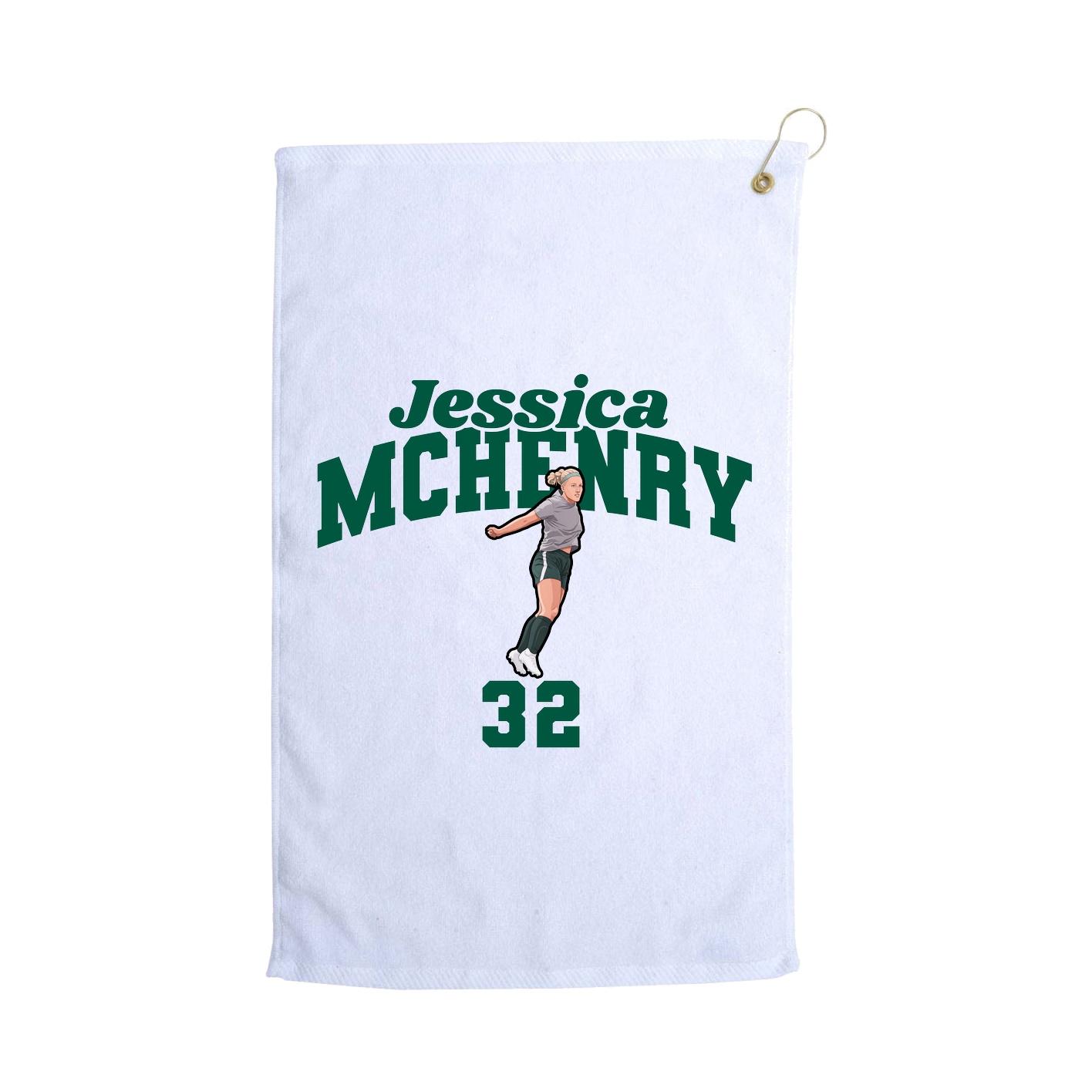 Golf Towel — Signature Arch in White