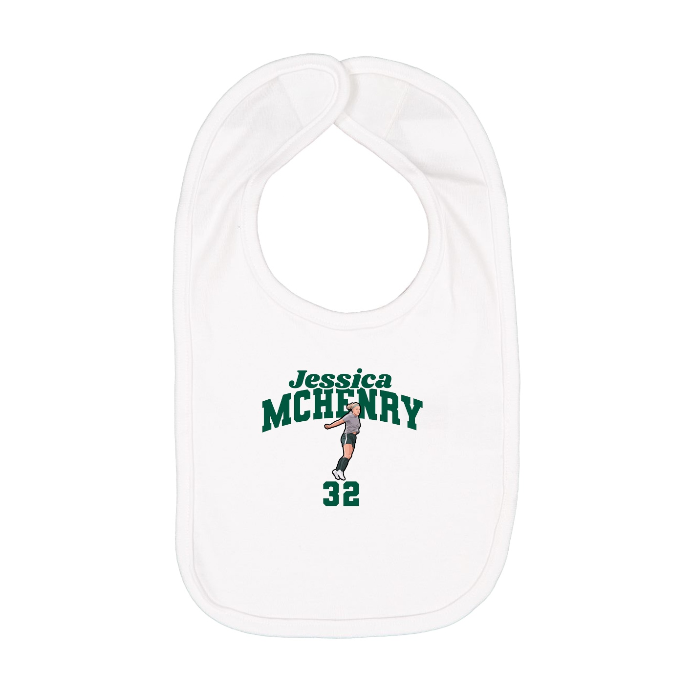 Infant Bib — Signature Arch in White
