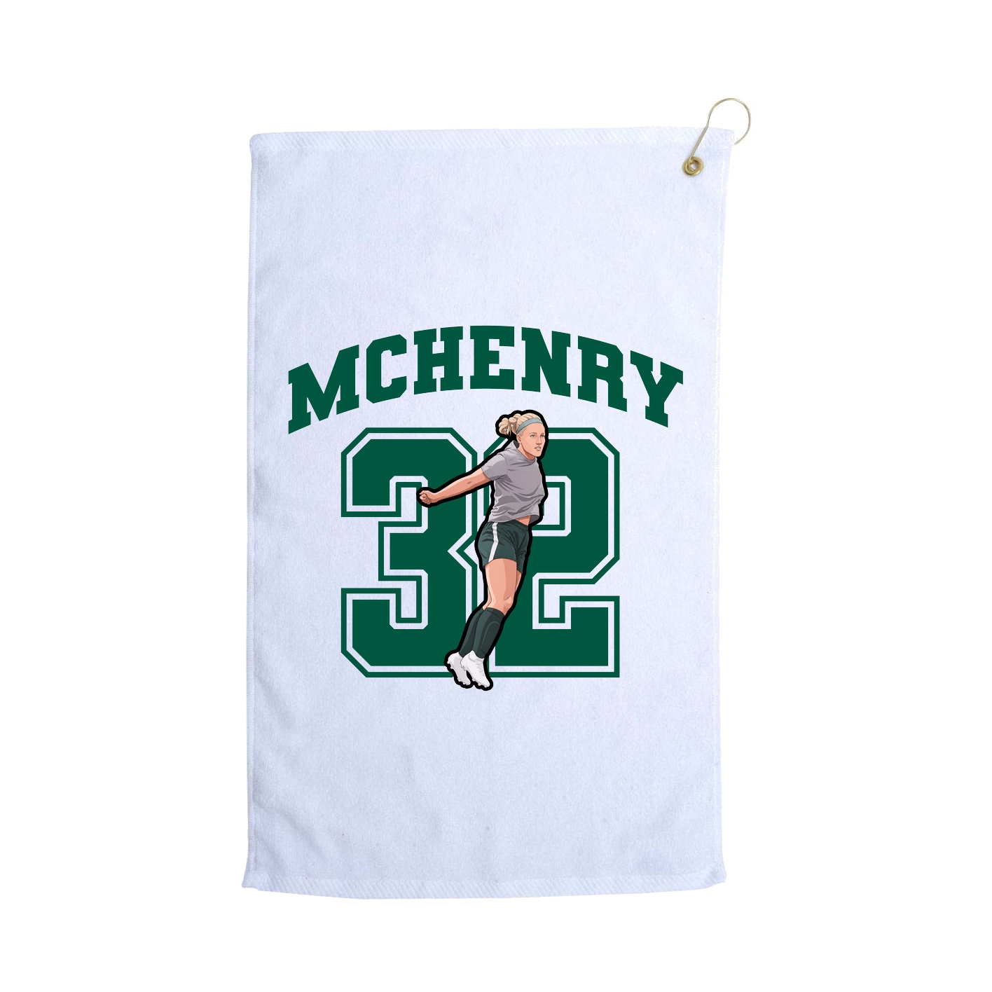 Golf Towel — Number in White