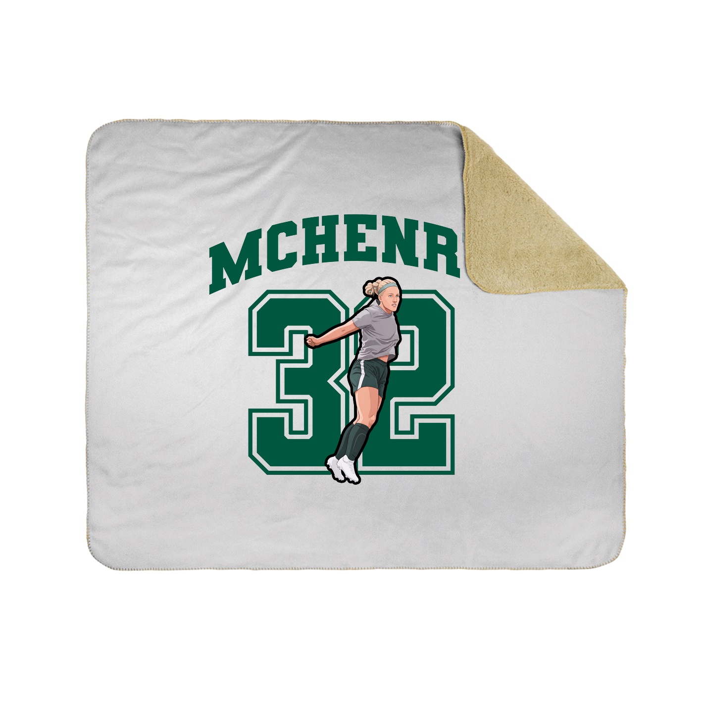 Throw Blanket — Number in White