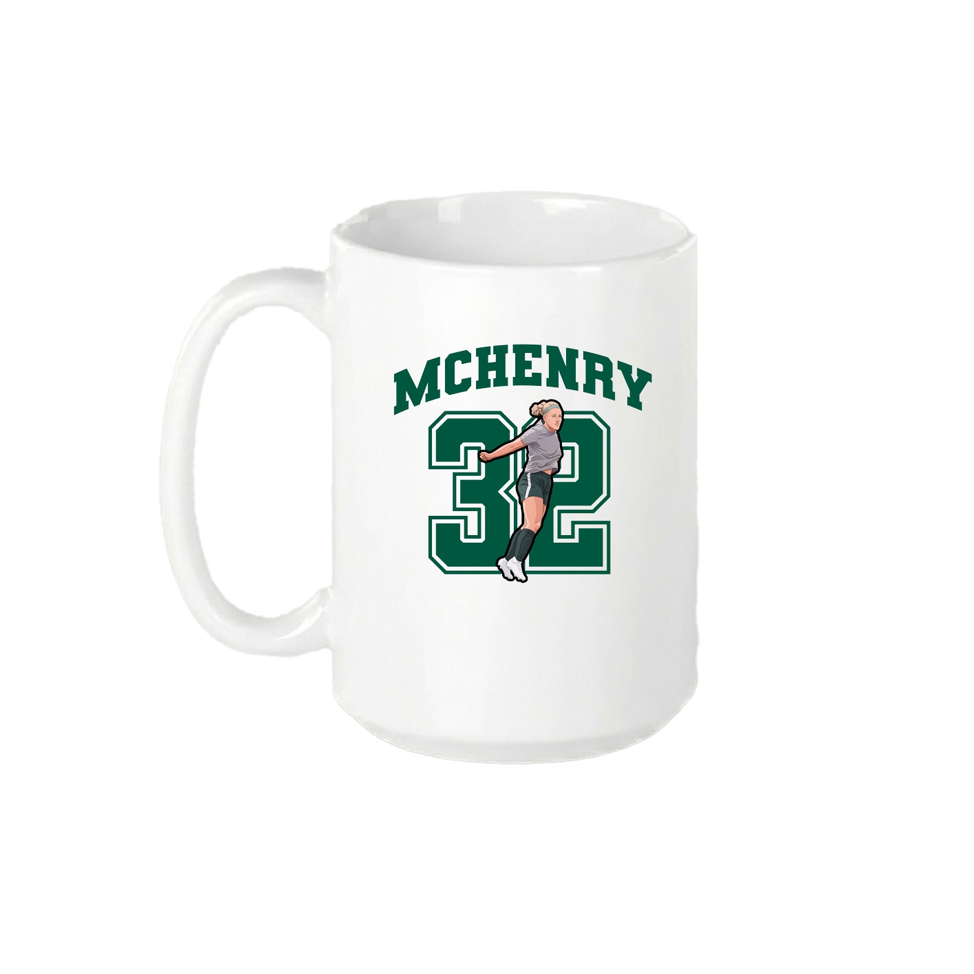 15oz Coffee Mug — Number in White
