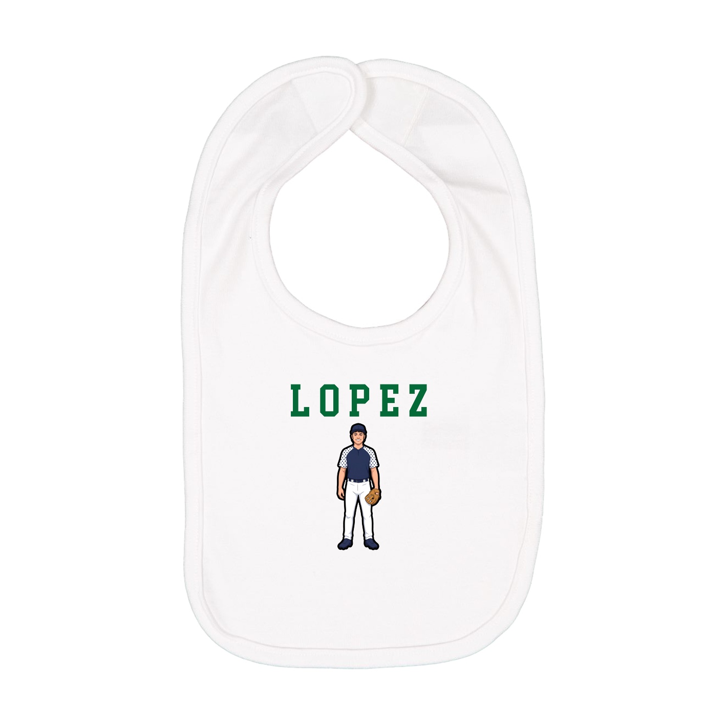 Infant Bib — Shirsey in White