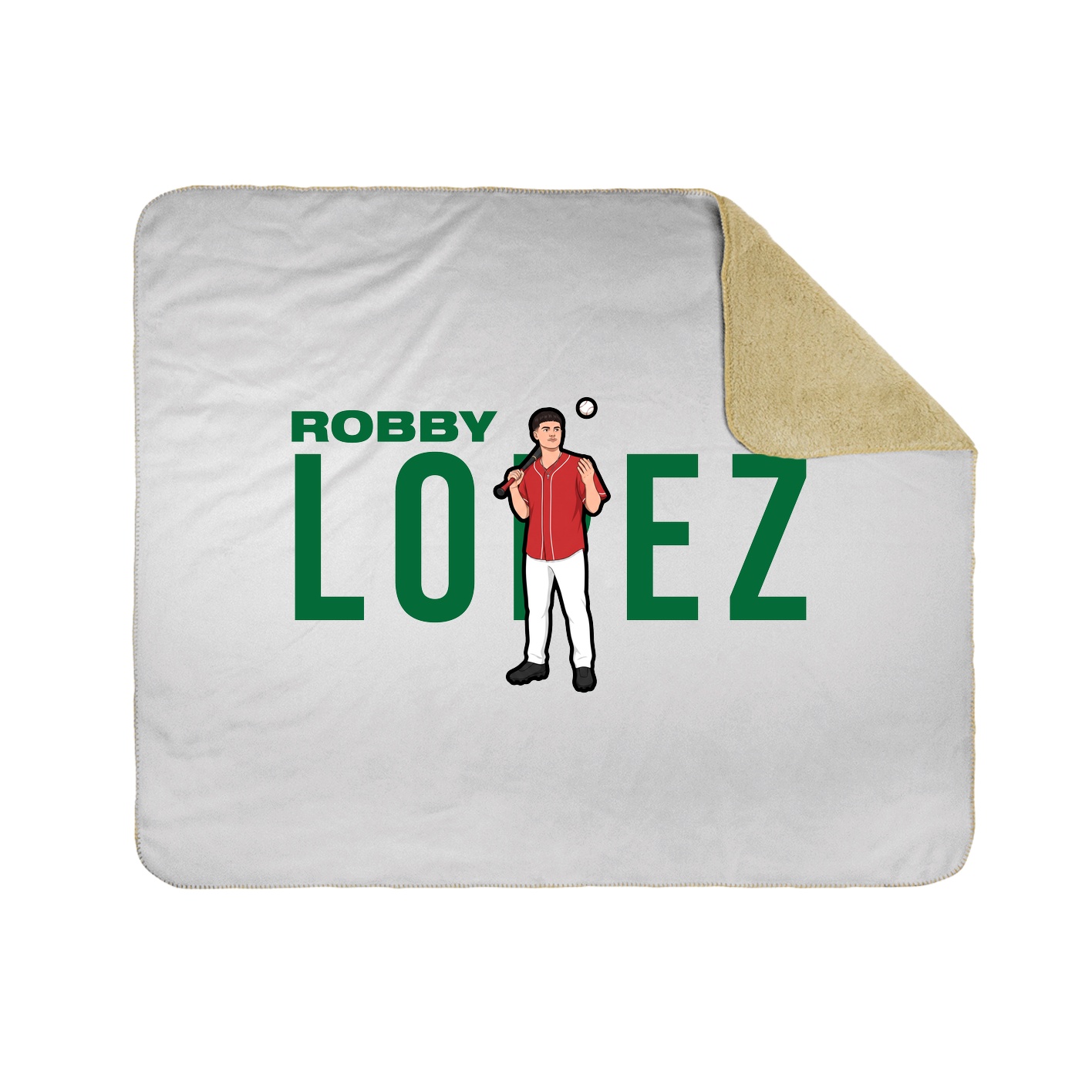 Throw Blanket — Player Name in White