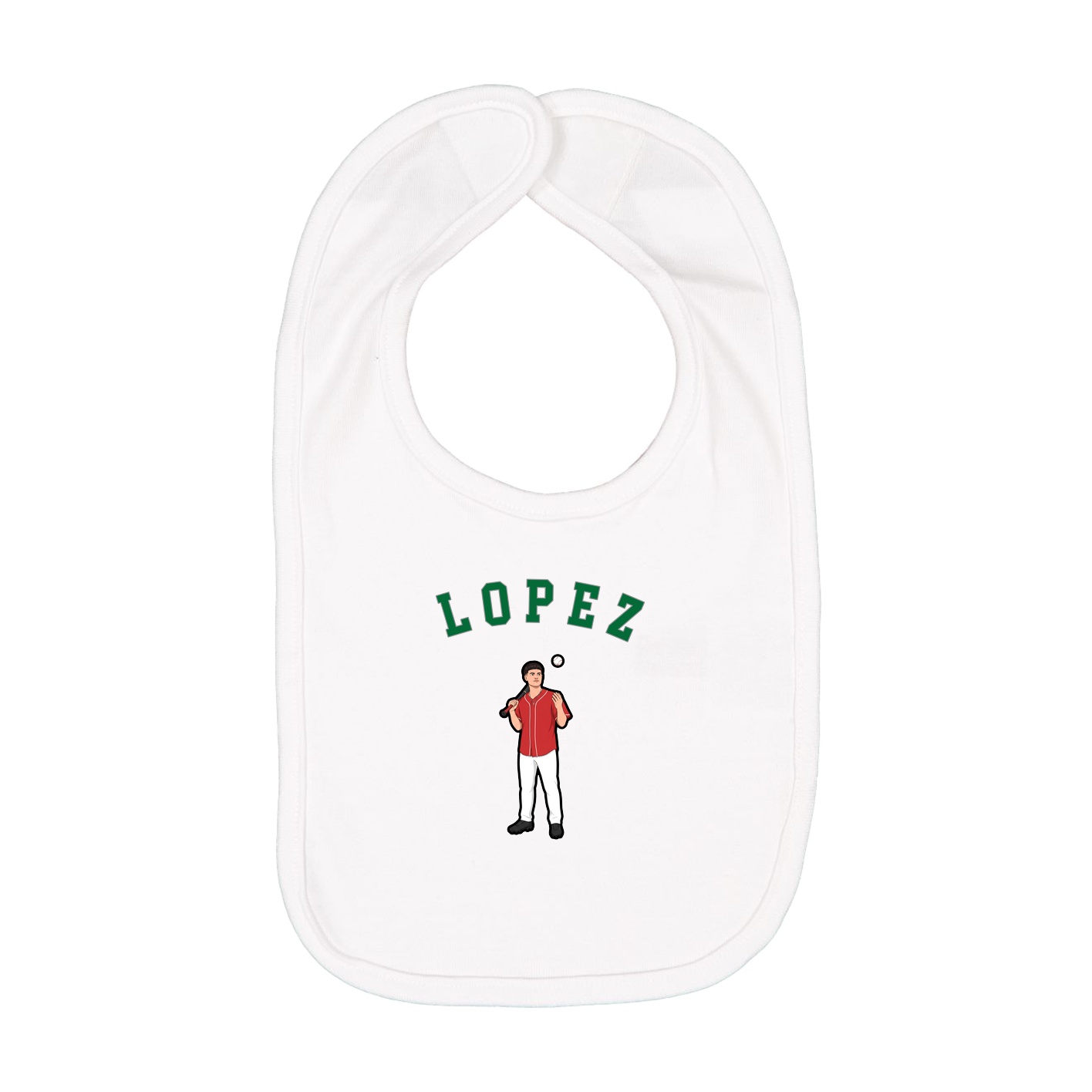 Infant Bib — Shirsey Arch in White