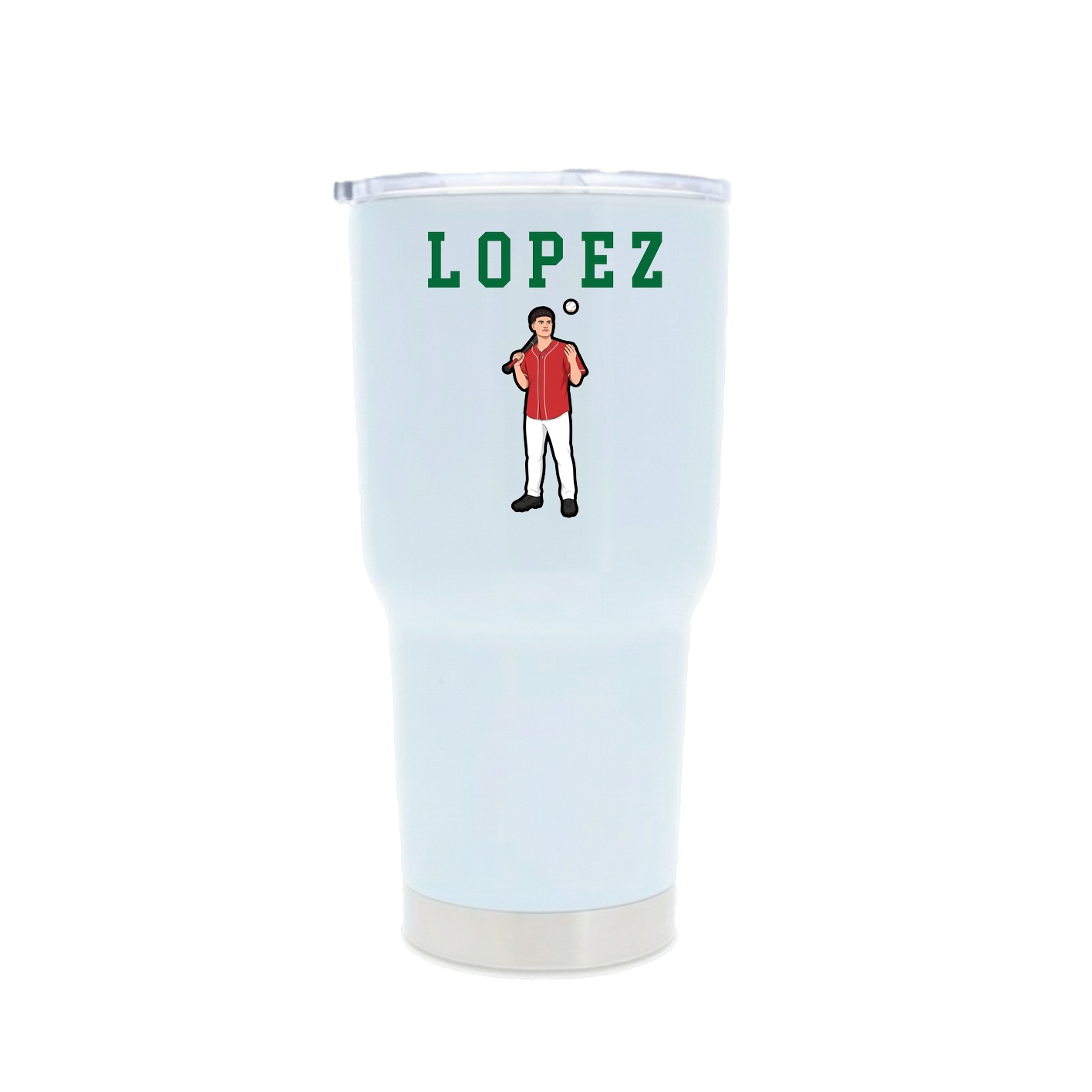 30oz Stainless Steel Tumbler — Shirsey in White