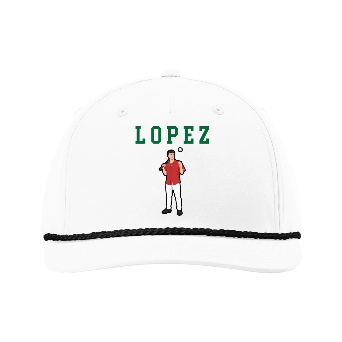 Five-Panel Classic Rope Cap — Shirsey in White