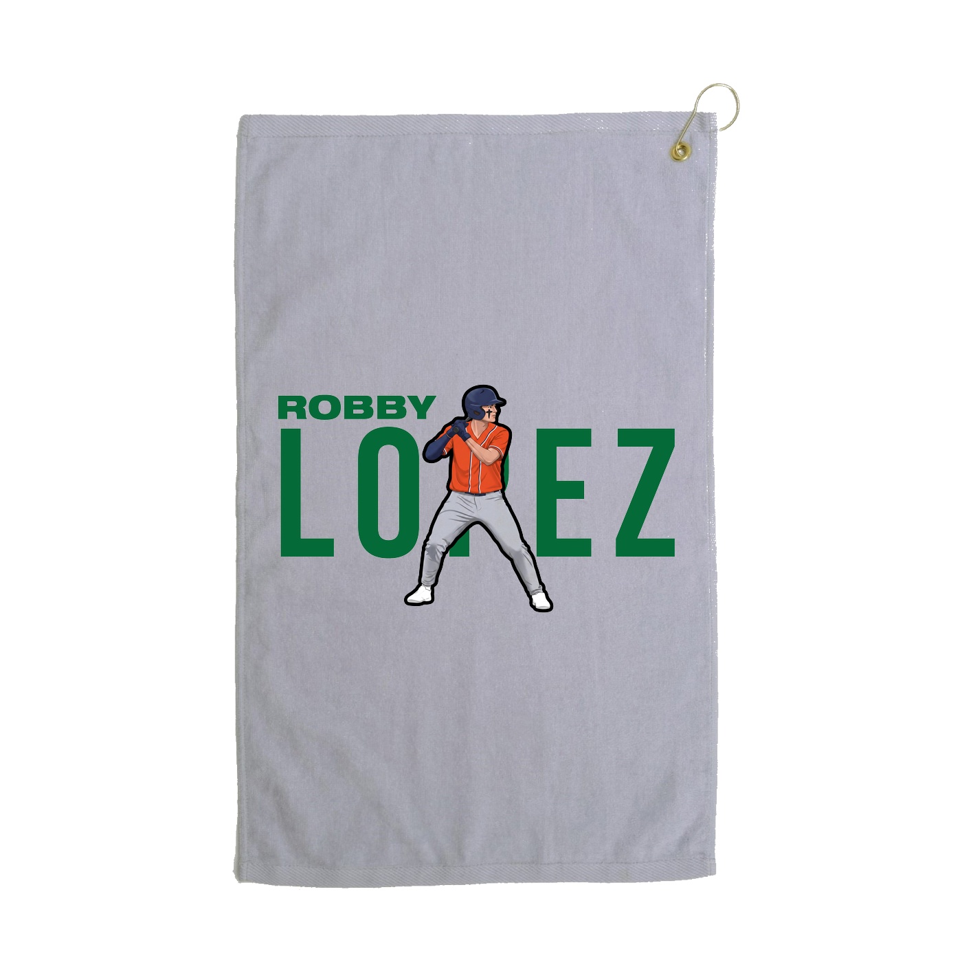 Golf Towel — Player Name in Grey