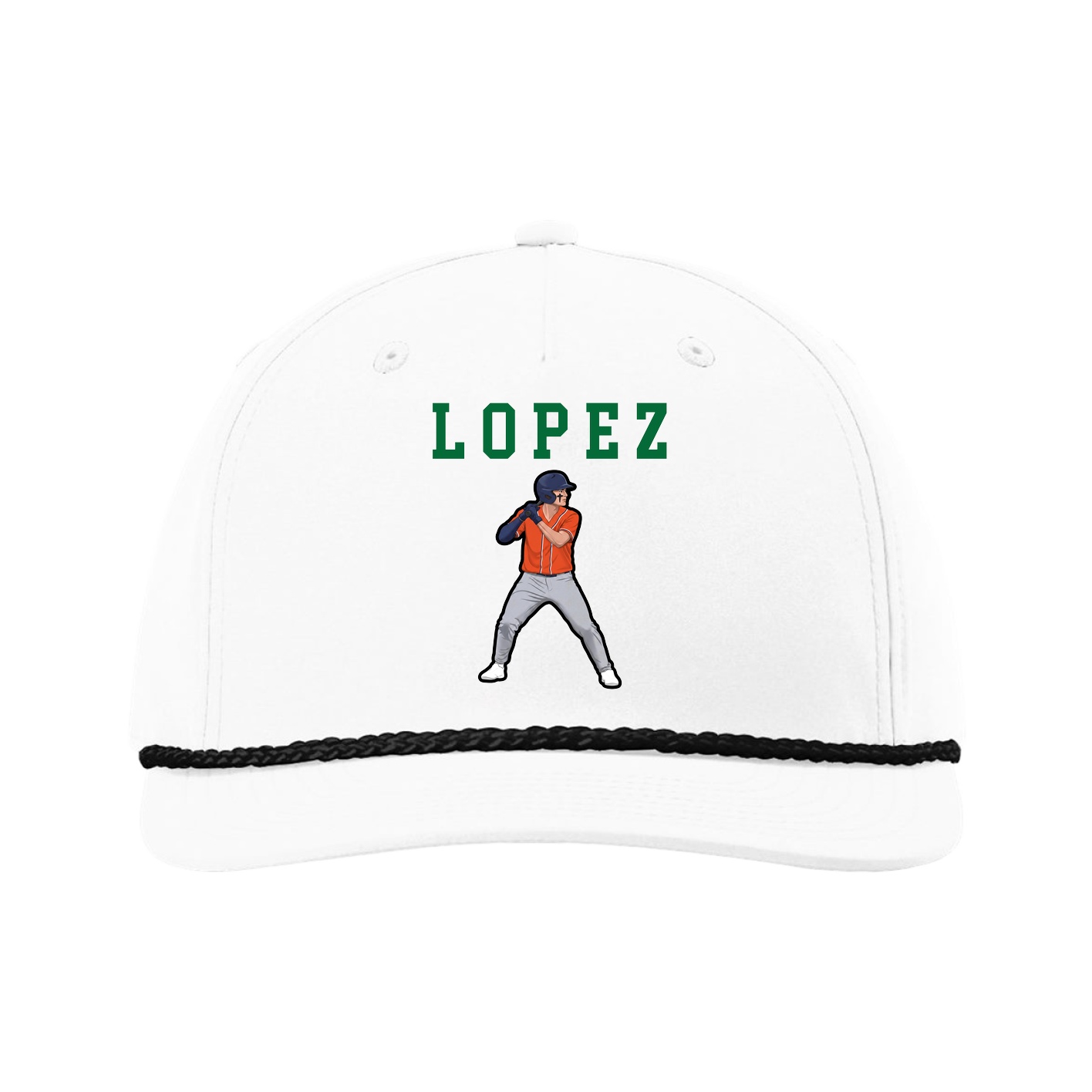Five-Panel Classic Rope Cap — Shirsey in White