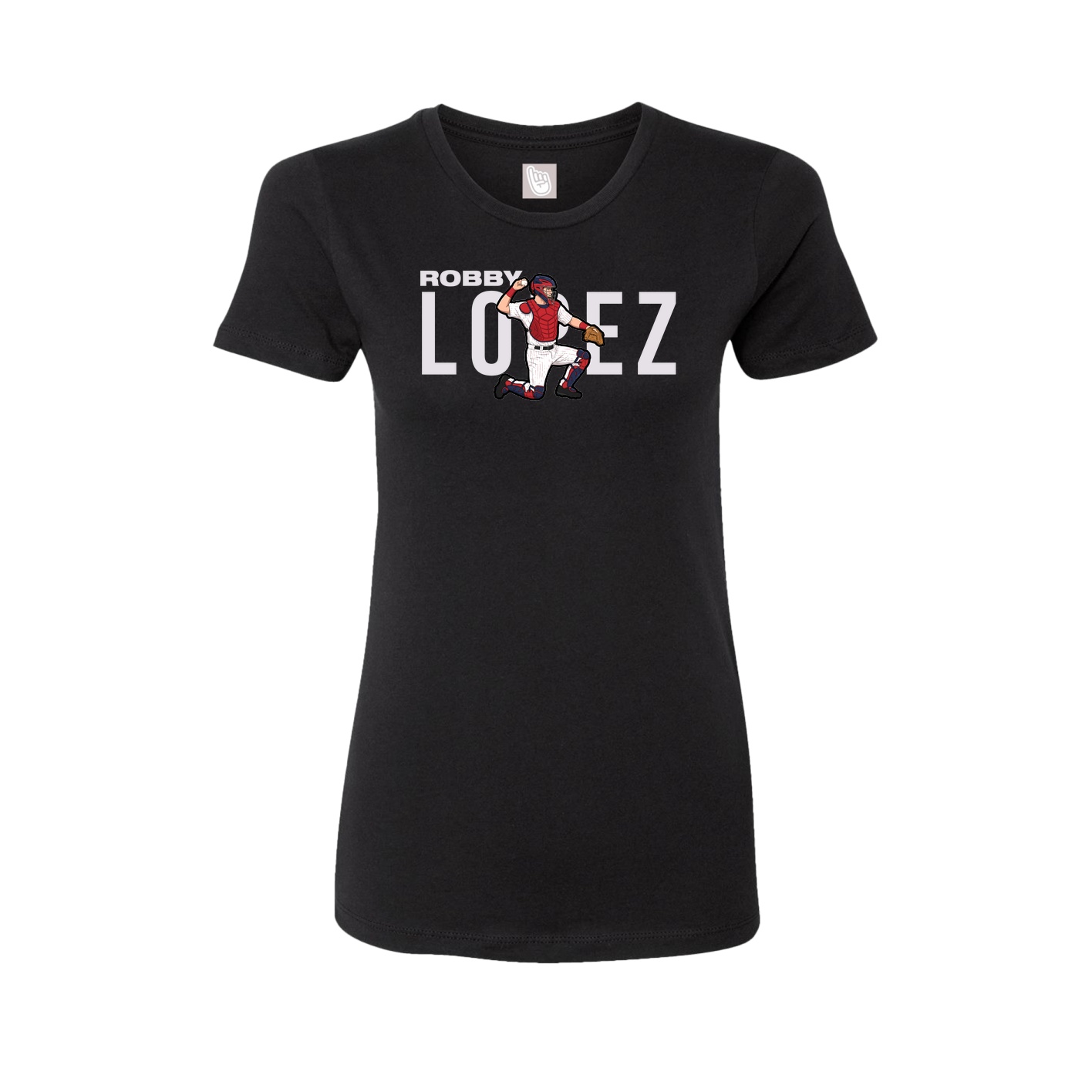 Fitted Women's Tee — Player Name in Black
