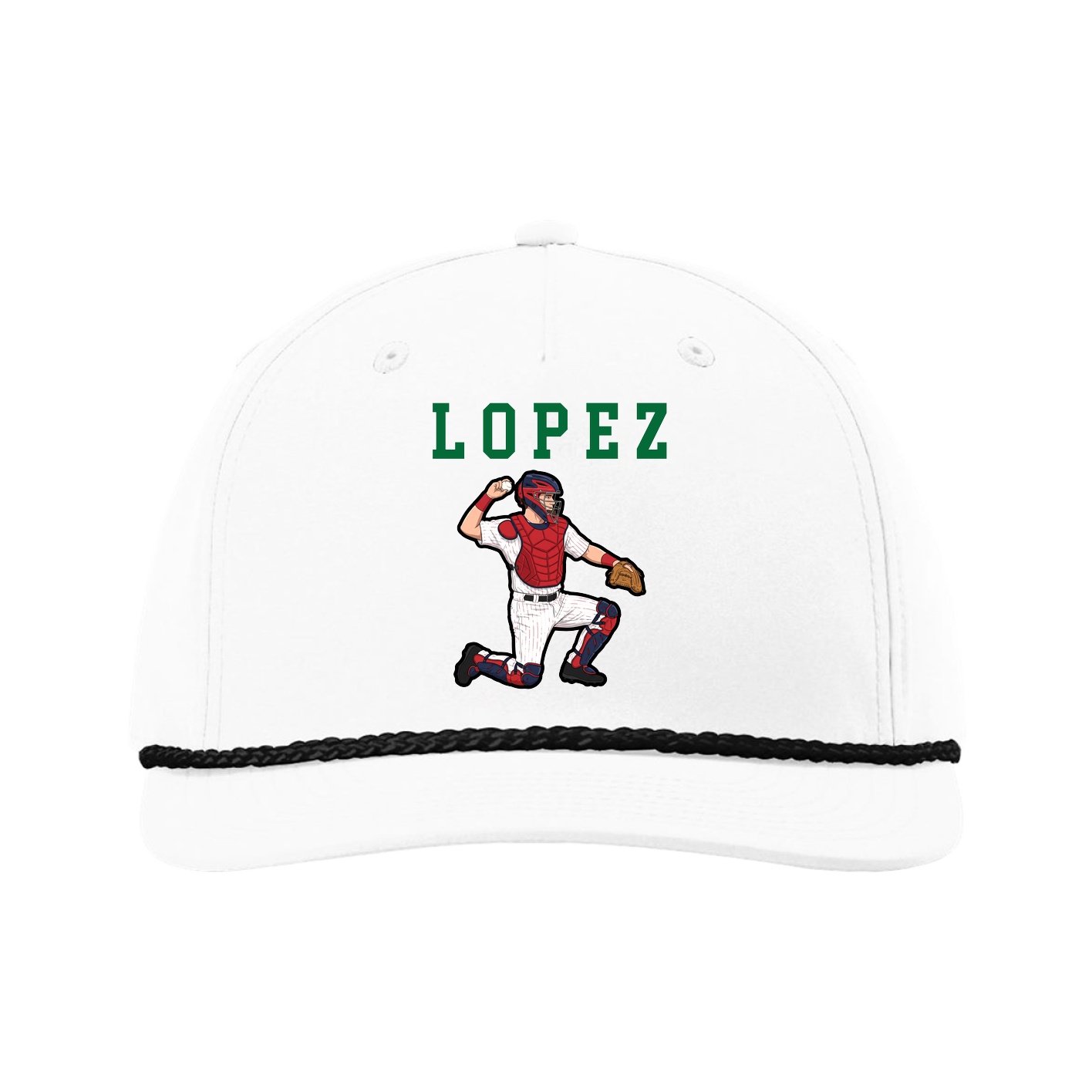 Five-Panel Classic Rope Cap — Shirsey in White