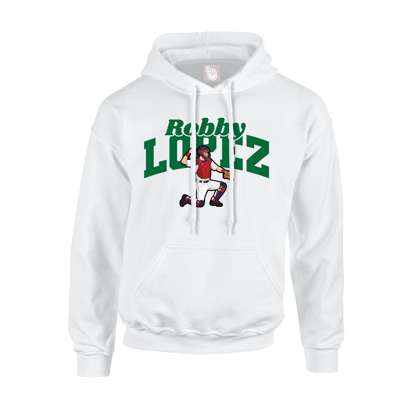 Hoodie — Signature Arch in White