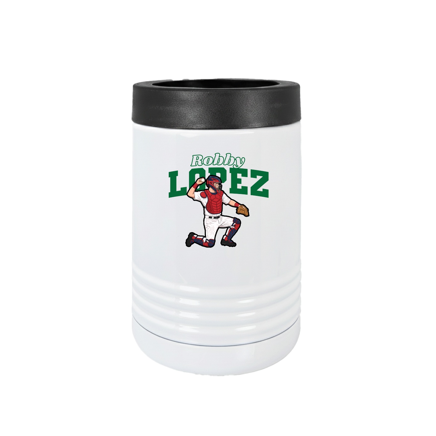 Beverage Holder — Name Arch in White