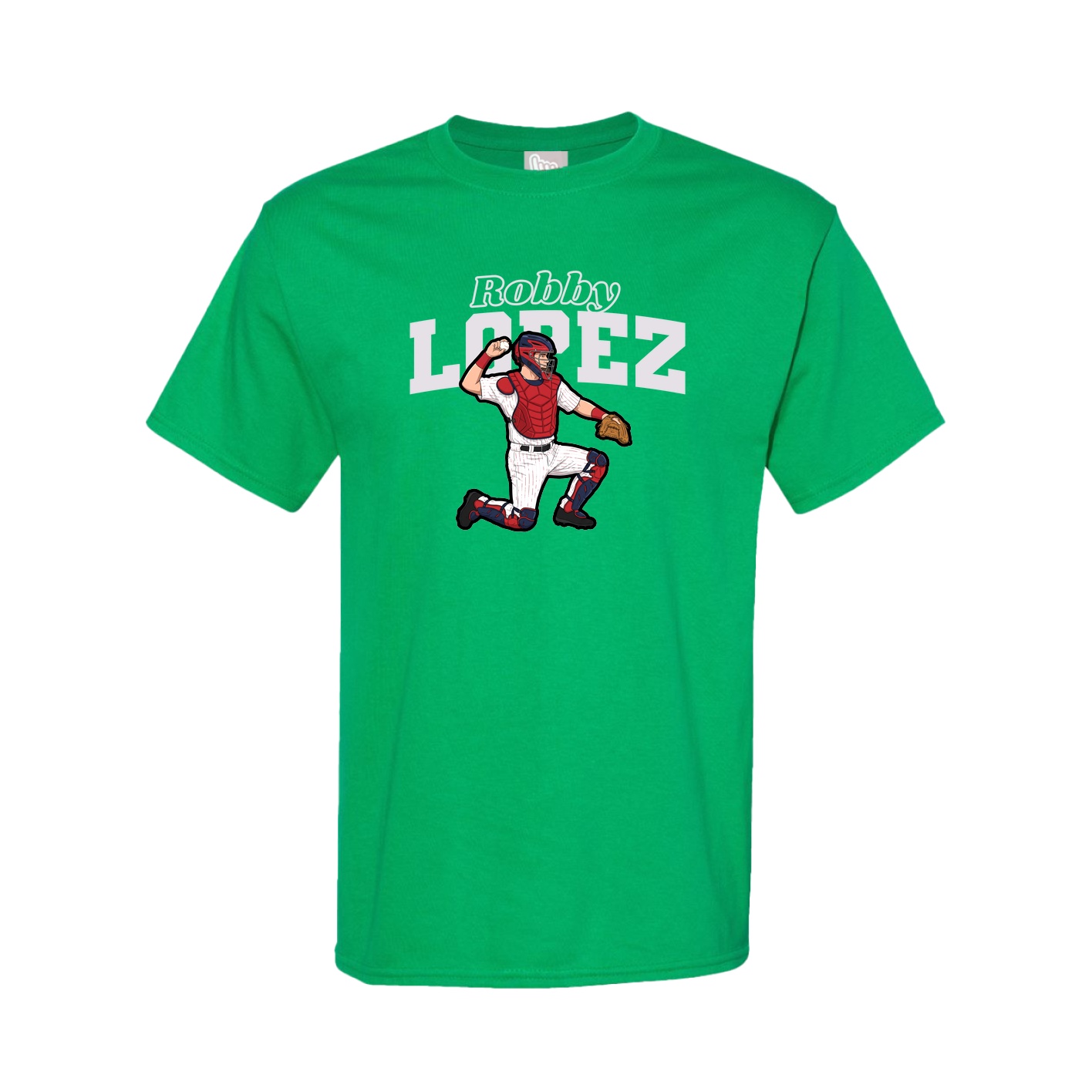 Youth Tee — Name Arch in Green