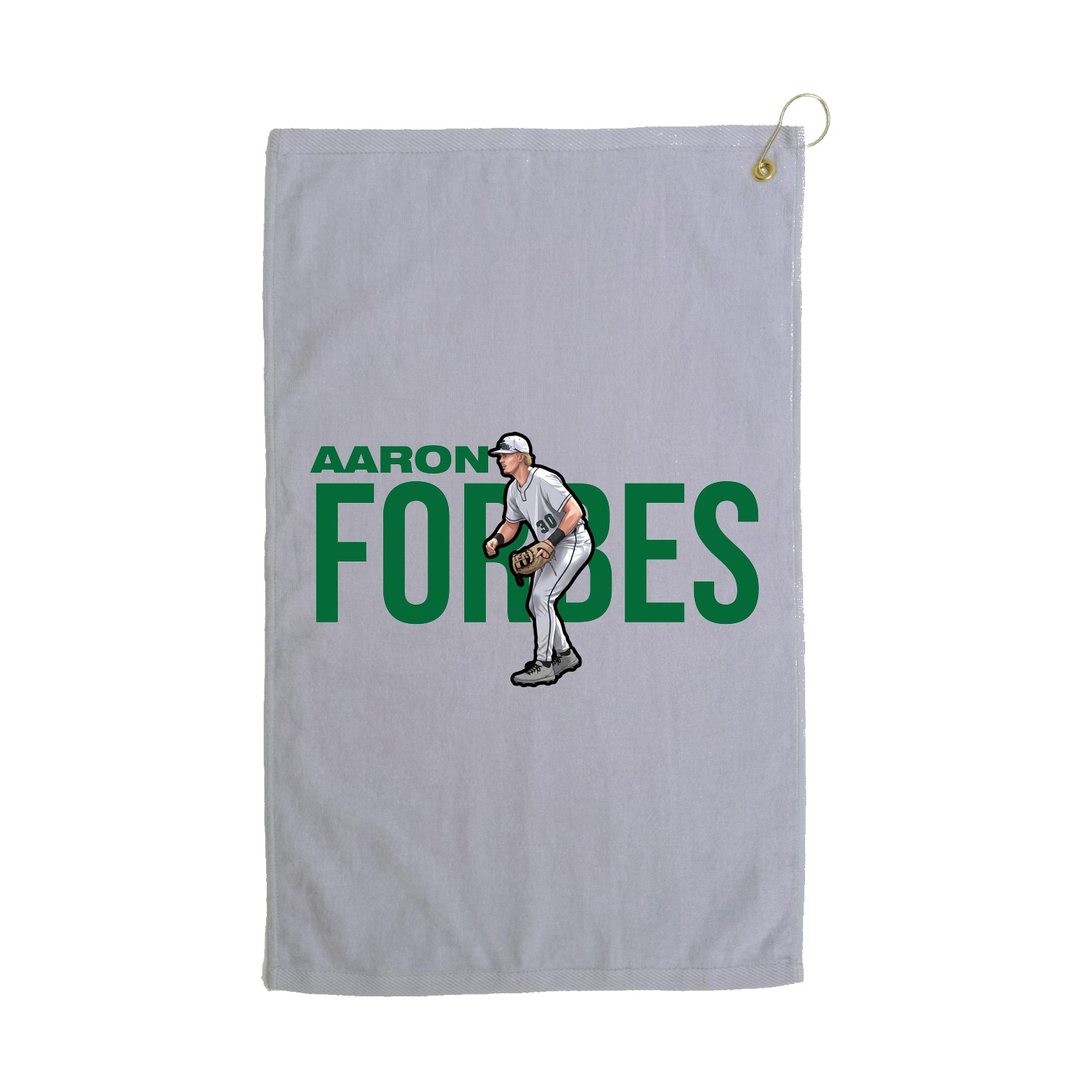 Golf Towel — Player Name in Grey