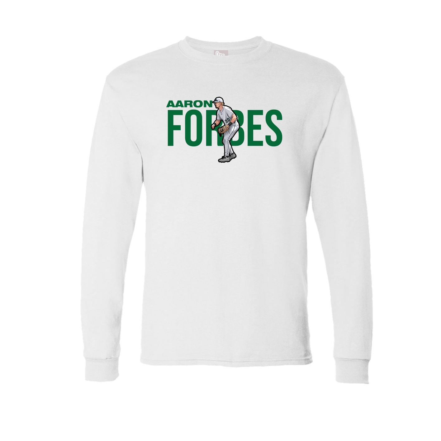 Long Sleeve Tee — Player Name in White