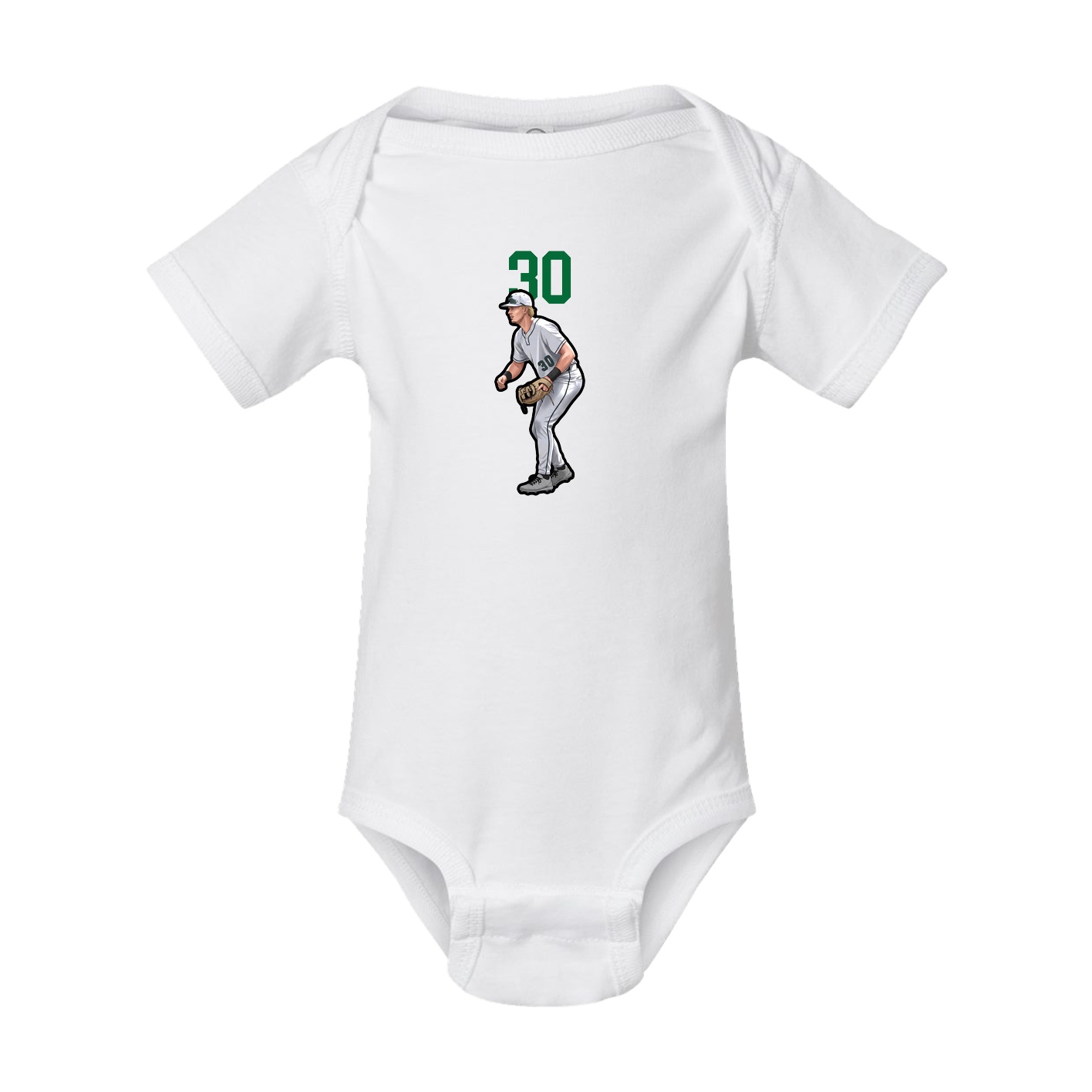 Baby Onesie — Number Top in White
