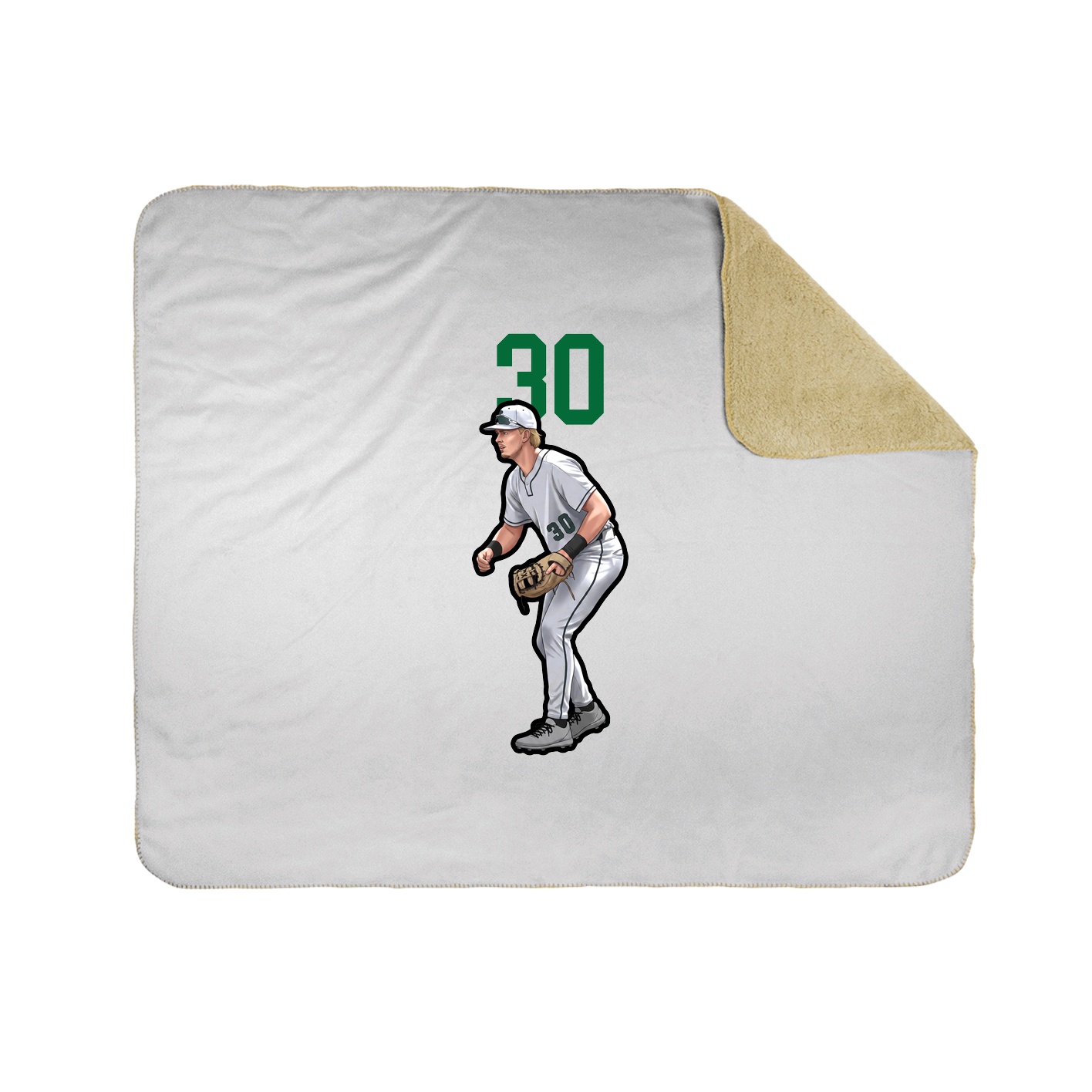 Throw Blanket — Number Top in White