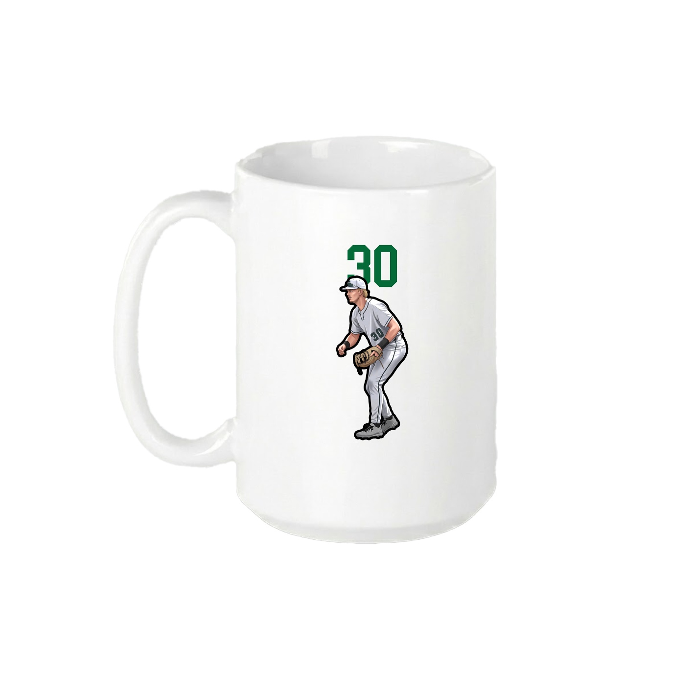 15oz Coffee Mug — Number Top in White
