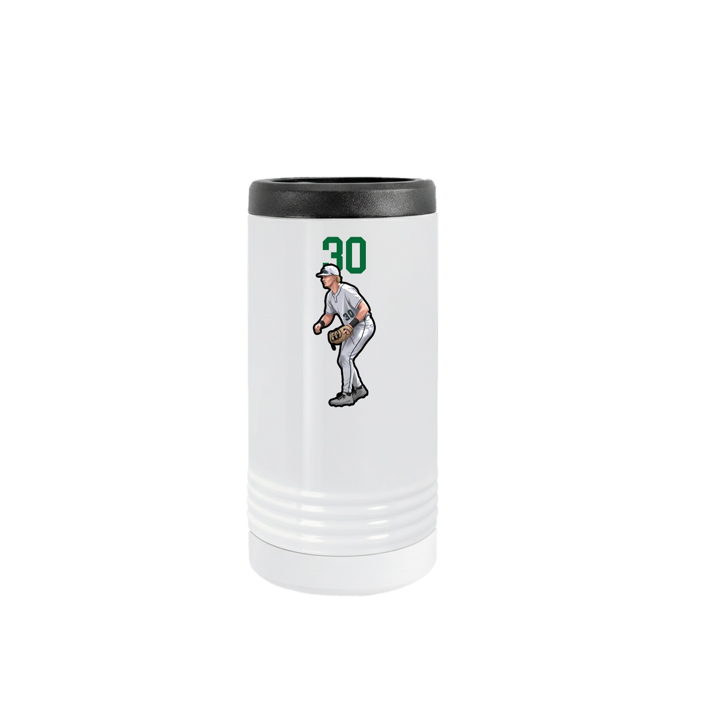 Slim Beverage Holder — Number Top in White