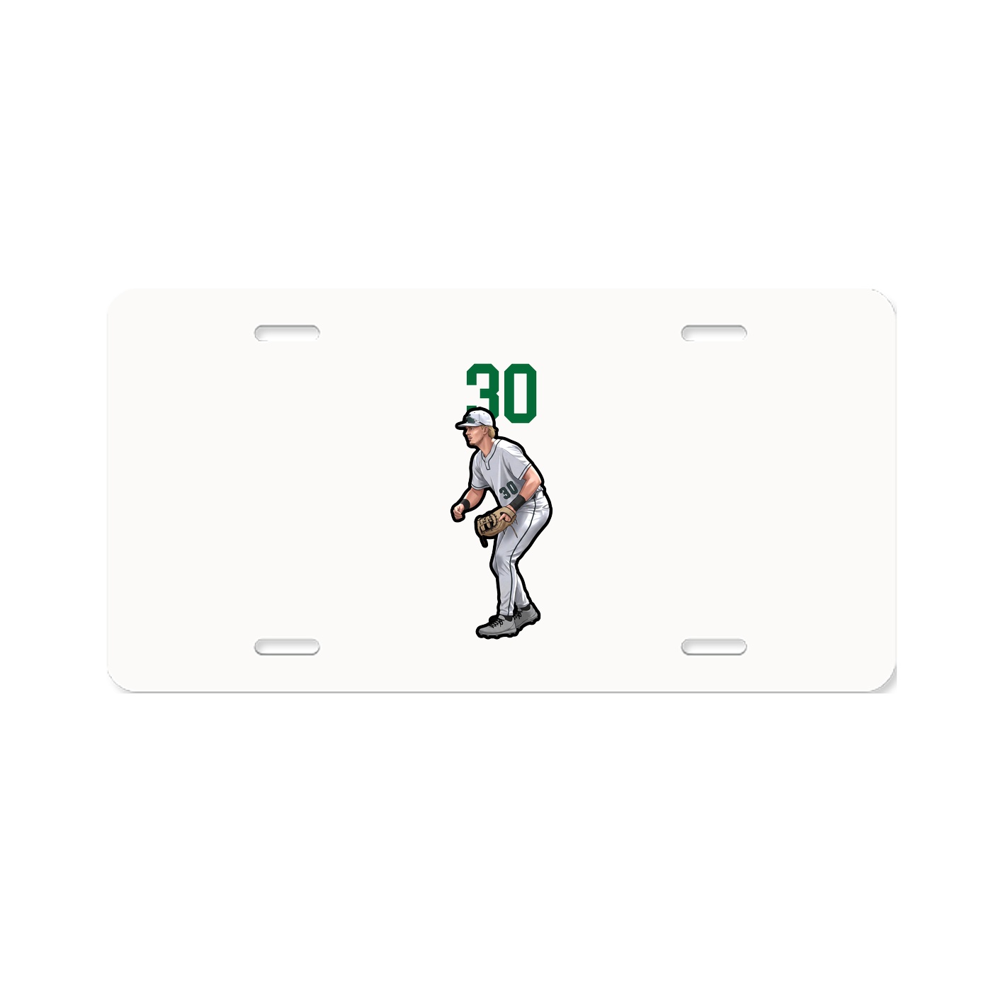 License Plate — Number Top in Classic