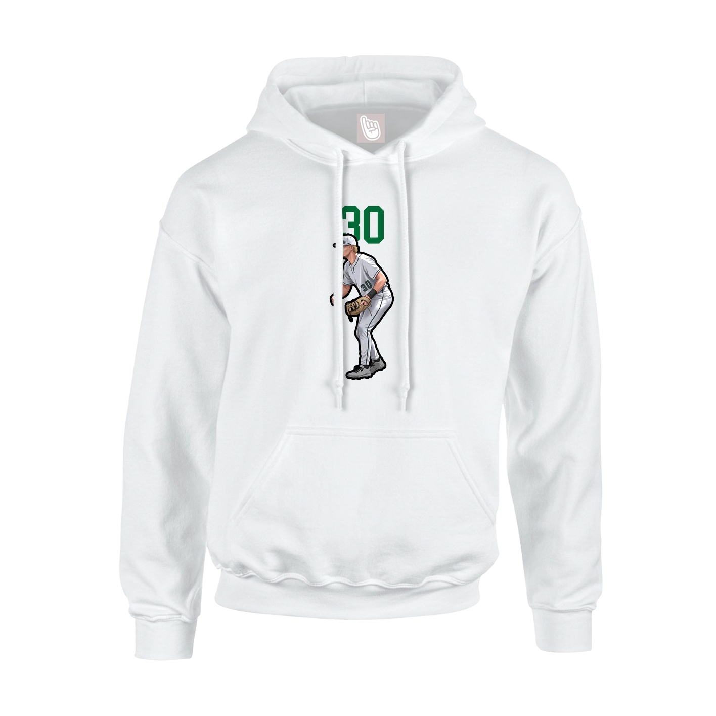 Hoodie — Number Top in White