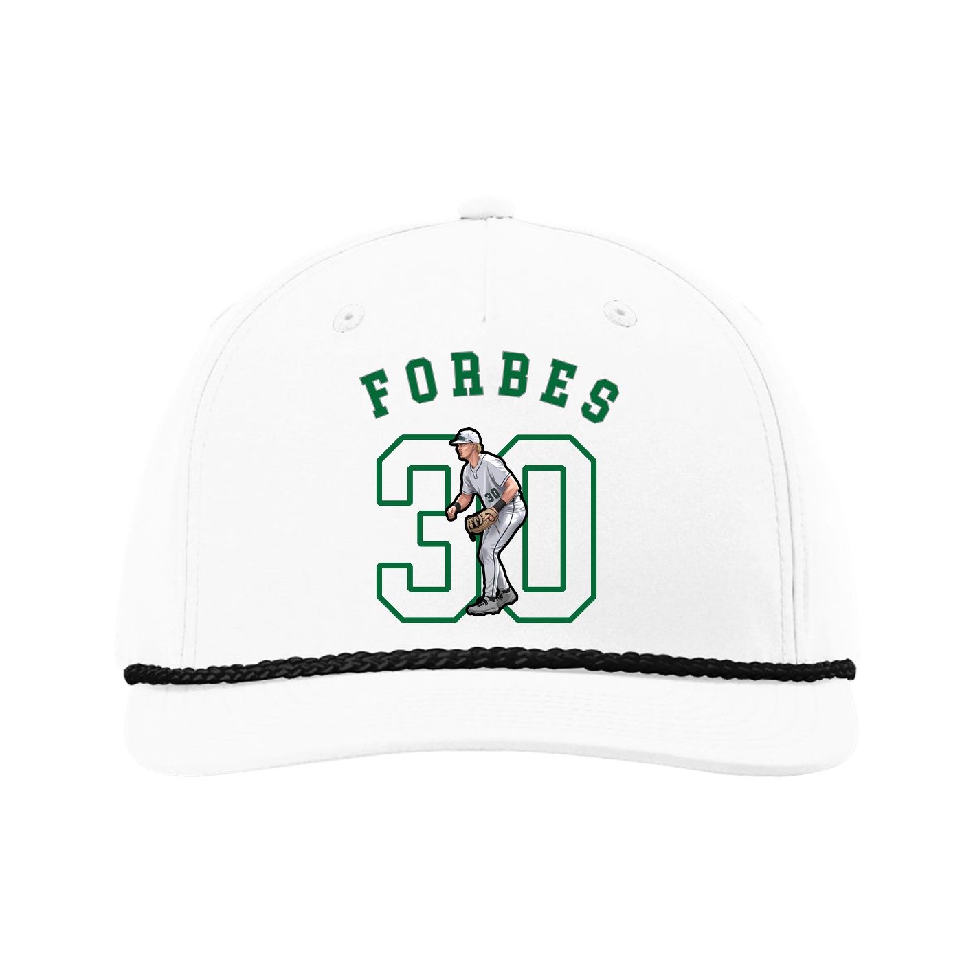 Five-Panel Classic Rope Cap — Shirsey Arch in White