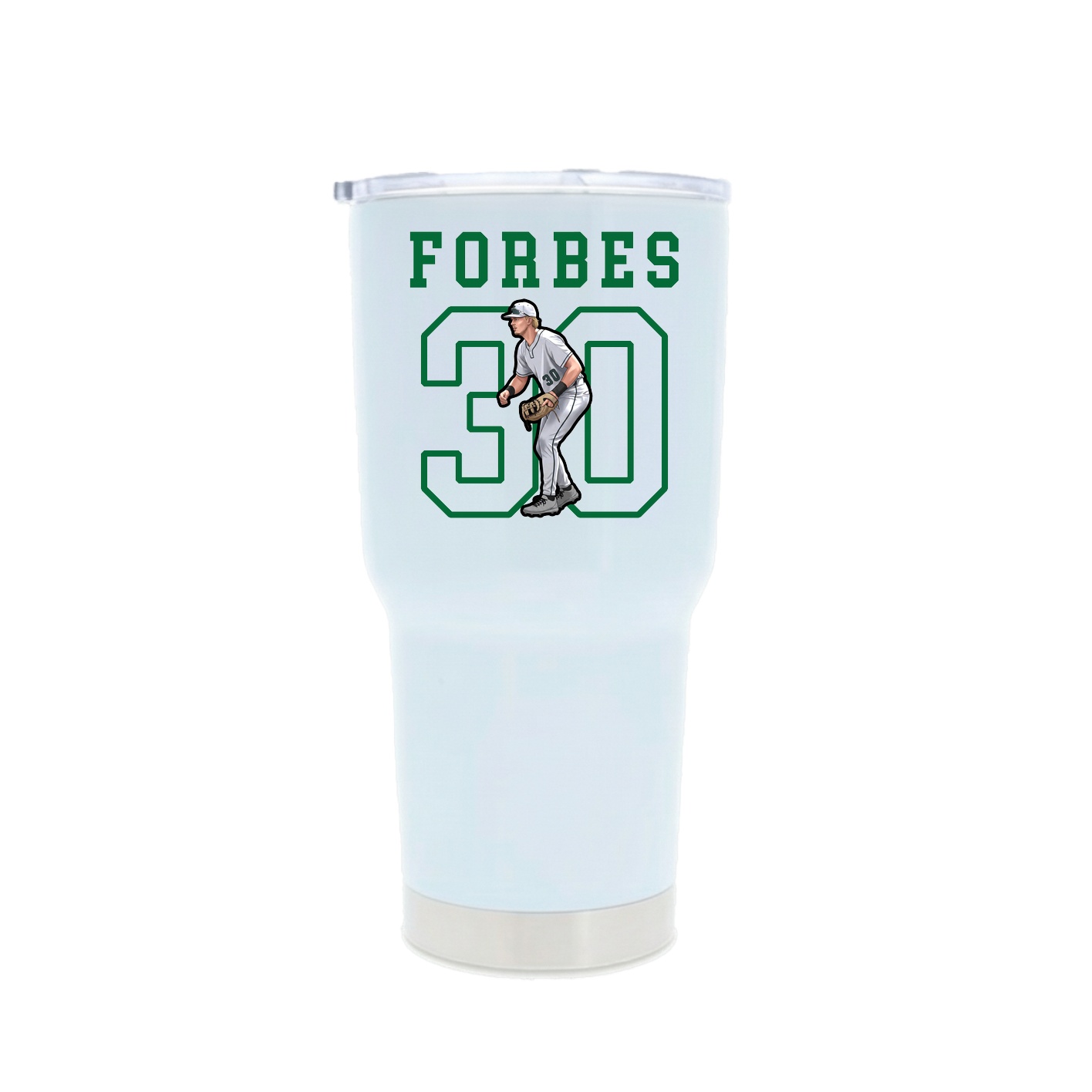 30oz Stainless Steel Tumbler — Shirsey in White